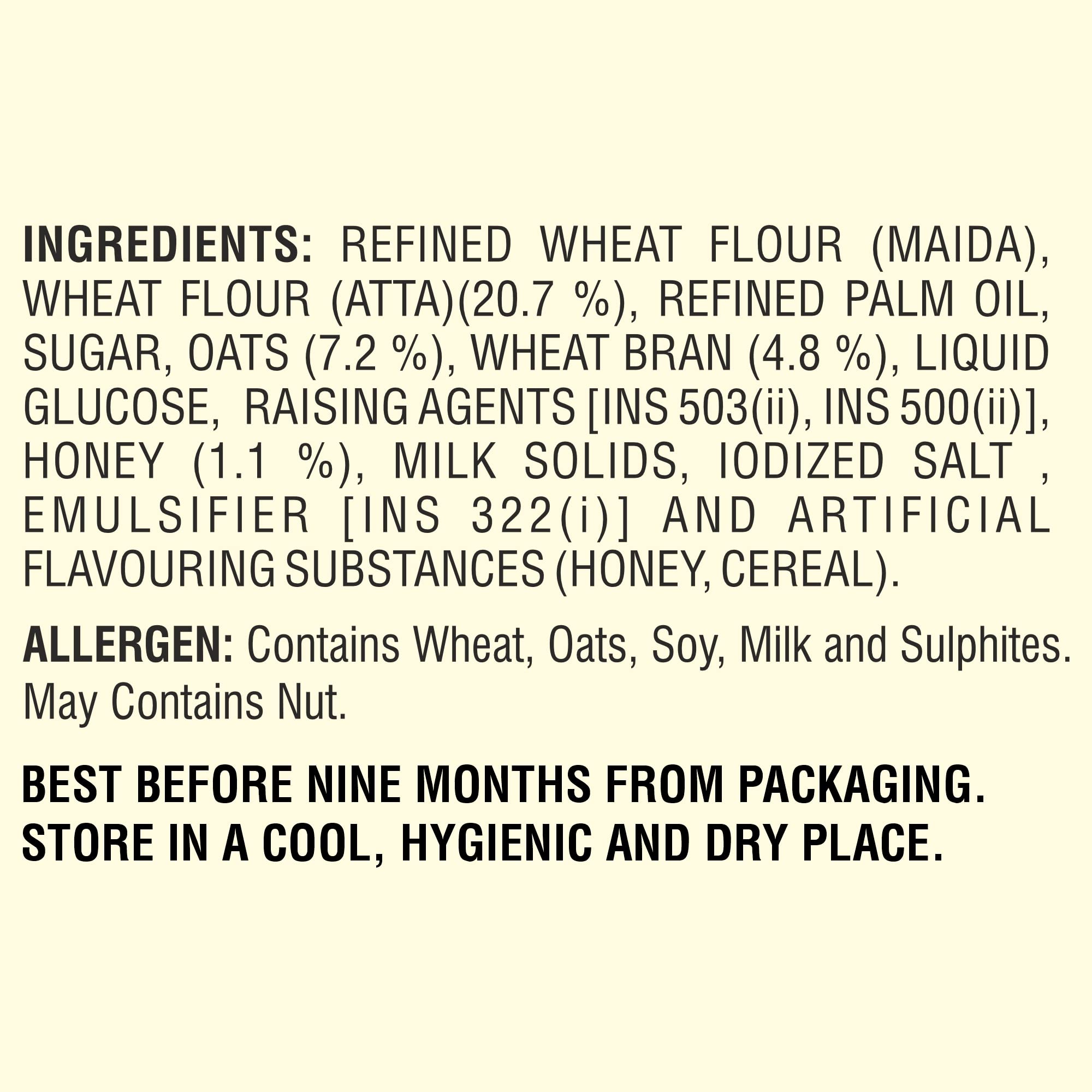 Dukes Digestive - Natural Goodness of Oats, Wheat, and Honey (Pack of 10 - 1000 Gram) - Honey - Image 4 thumbnail