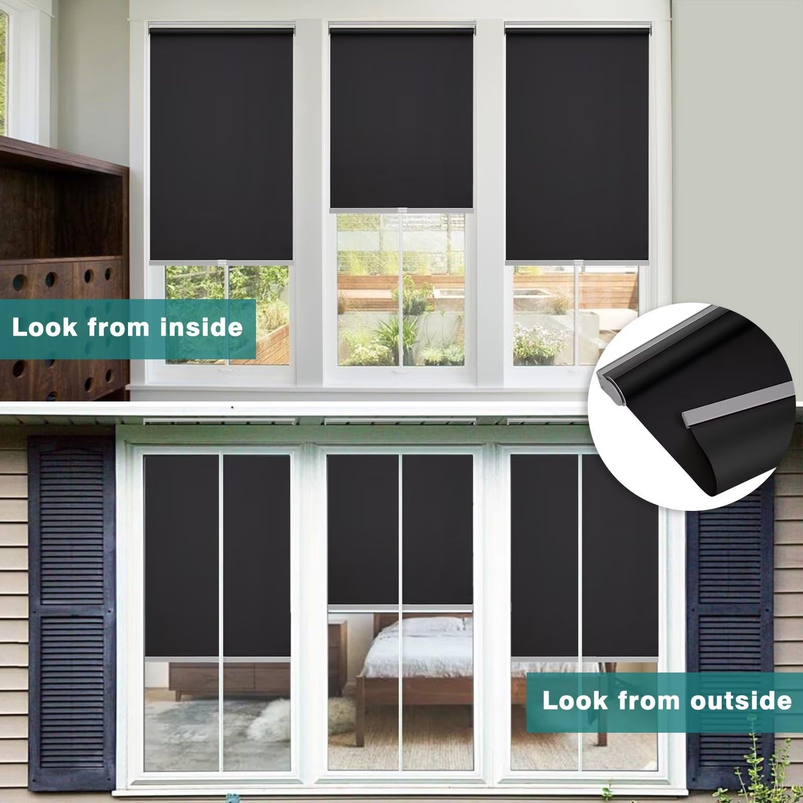 Changshade Schnurlose Horizontale Jalousie Mit Neigungsstab – 88,9 Cm Breit, Weiß, Lichtfilternd