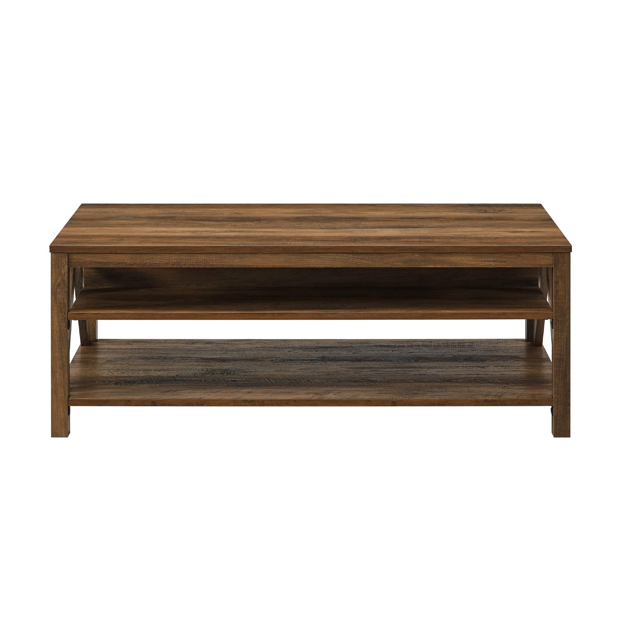 Walker Edison Modern Farmhouse A-Frame Wood Rectangle Coffee Table ...