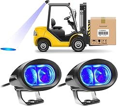 Dinfu 2pcs Blue LED Forklift Light 20W Led Lights Forklift Truck 12-80V Blue Spot Trolley for Off-Road Truck, Tractor, Truck