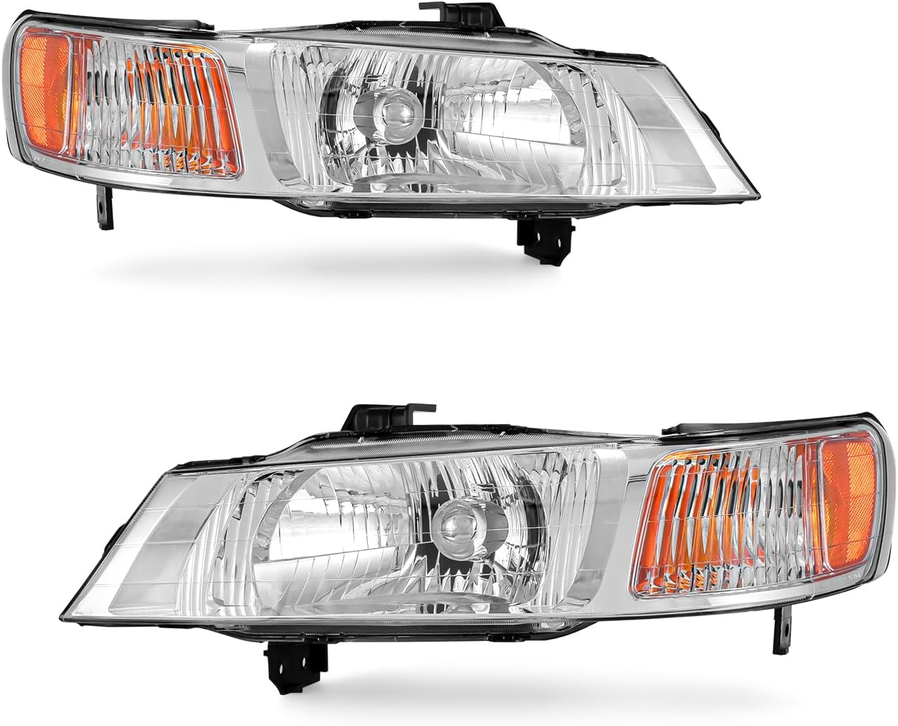 1999-2004 Honda Odyssey Headlights 99-04 Honda Odyssey Chrome Halogen Headlight Replacement Driver and Passenger Side（W/O Bulbs）