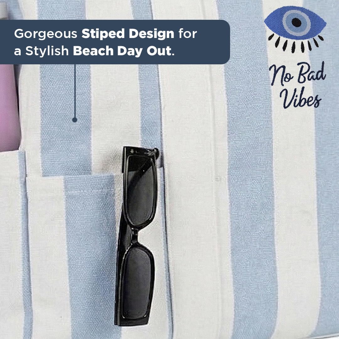 Folkulture Beach Bags for Women Large Waterproof Beach Tote Bag Zipper Beach Bags Waterproof Sandproof