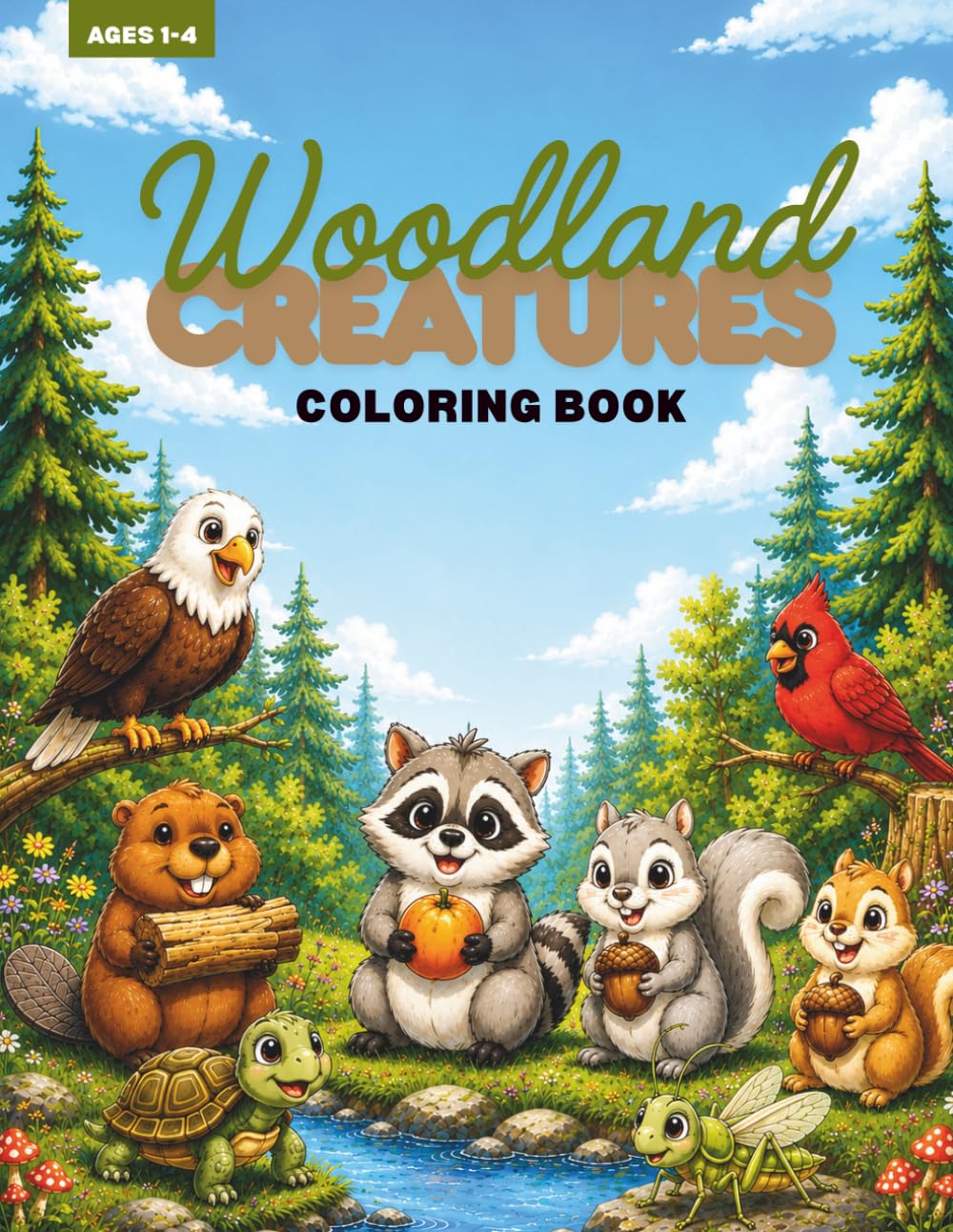 Woodland Creatures Coloring Book