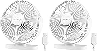 Vista 13 de Gaiatop Ventilador de escritorio USB, 5.5 pulgadas, pequeño, silencioso, potente, 3 velocidades, rotación de 90°, mini ventiladores de mesa de Negro