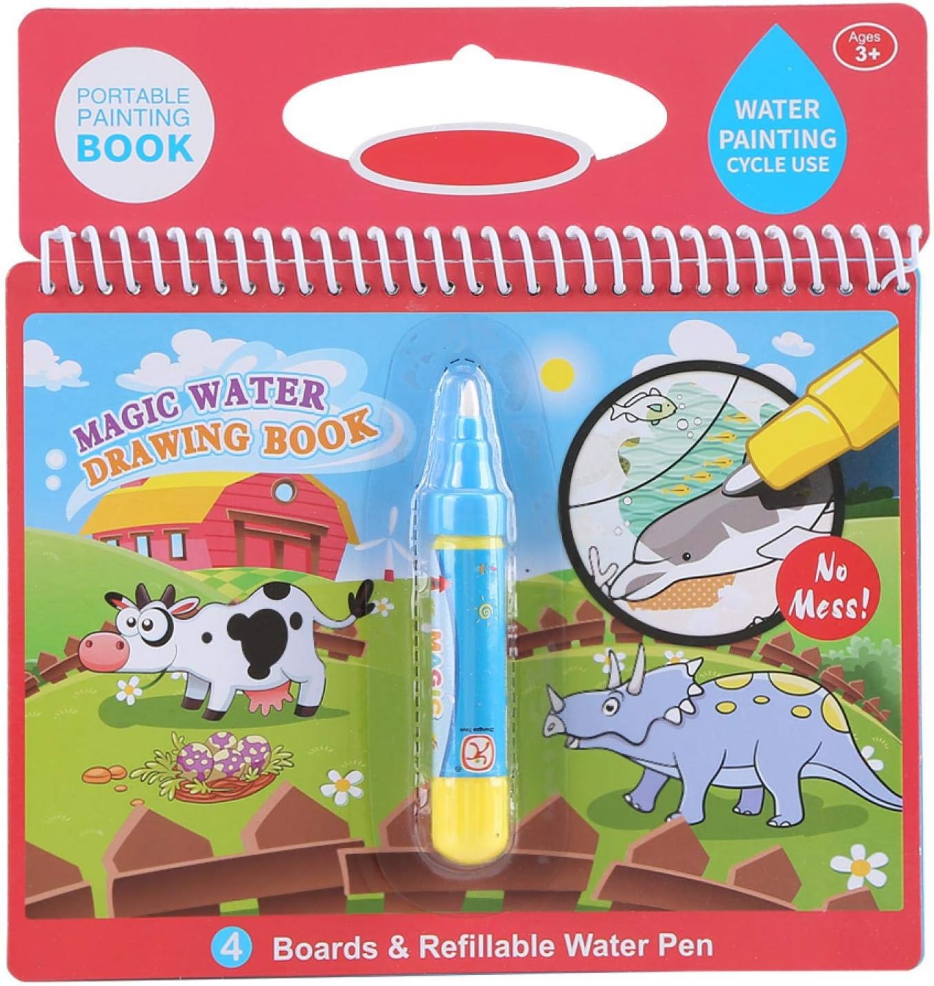 水絵本 水絵ペンで絵本を着色する携帯用子供子供は早くおもちゃを学ぶ 恐竜 新品未使用正規品