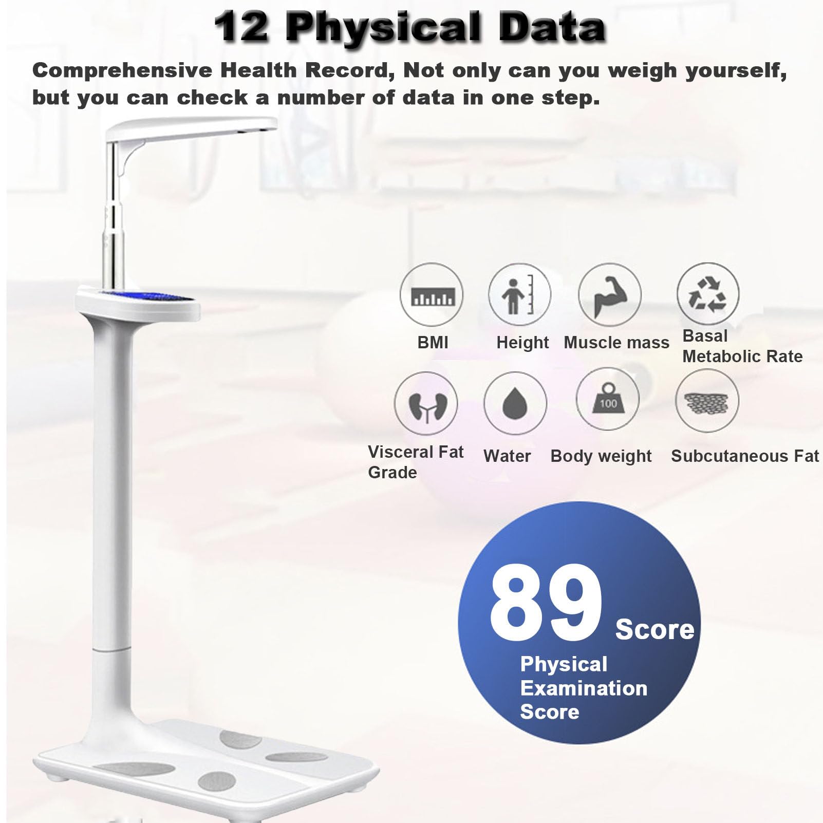 Básculas Digitales para Peso Corporal Báscula médica Multifuncional Profesional Báscula médica Profesional para consultorio médico para medir Altura Capacidad de 440 Libras