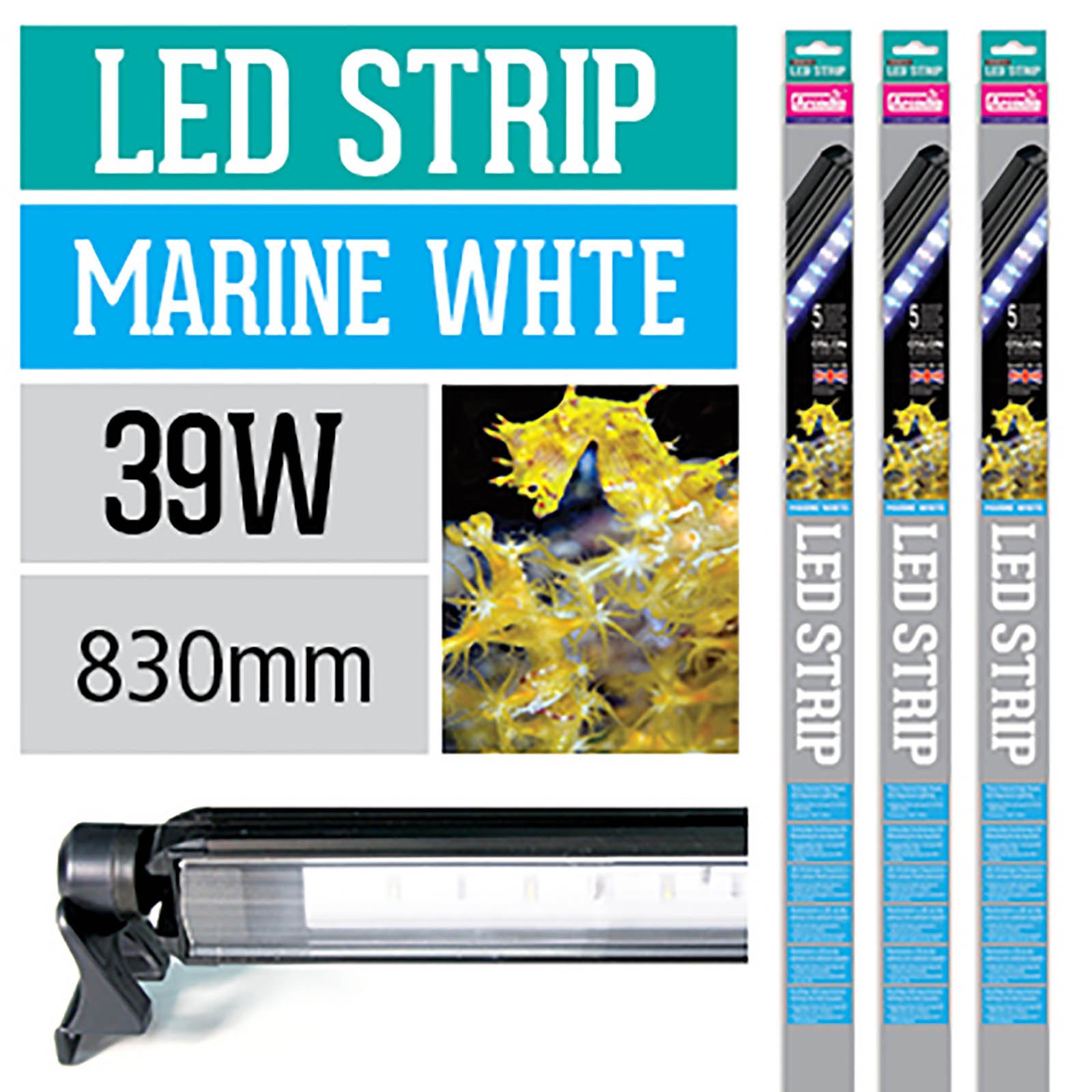 Arcadia LED Leuchte Series 5 Strip Marine White 39 Watt 830mm Aquarien Aquarium Beleuchtung