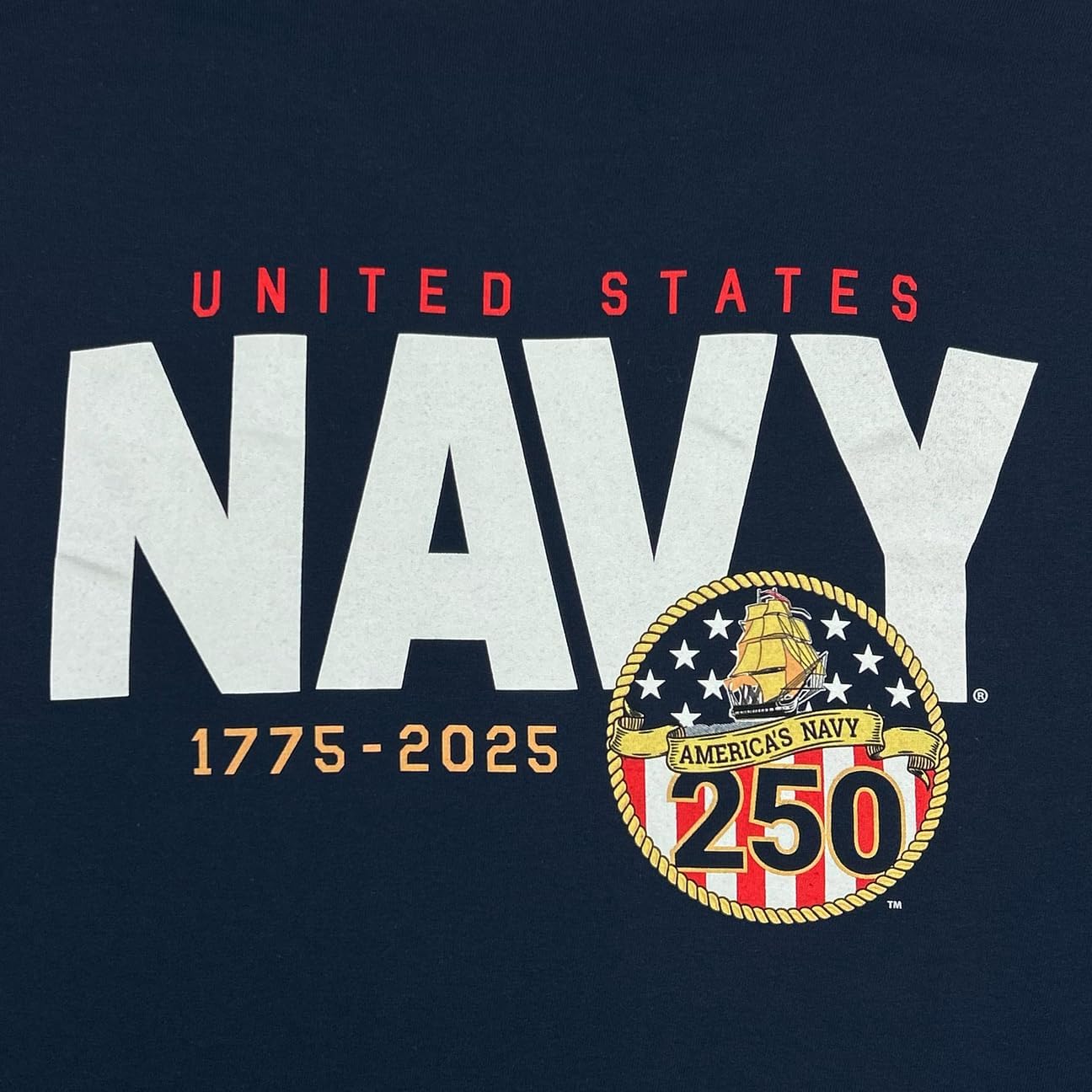 Armed Forces Gear Navy 250th Anniversary T-Shirt (Navy)