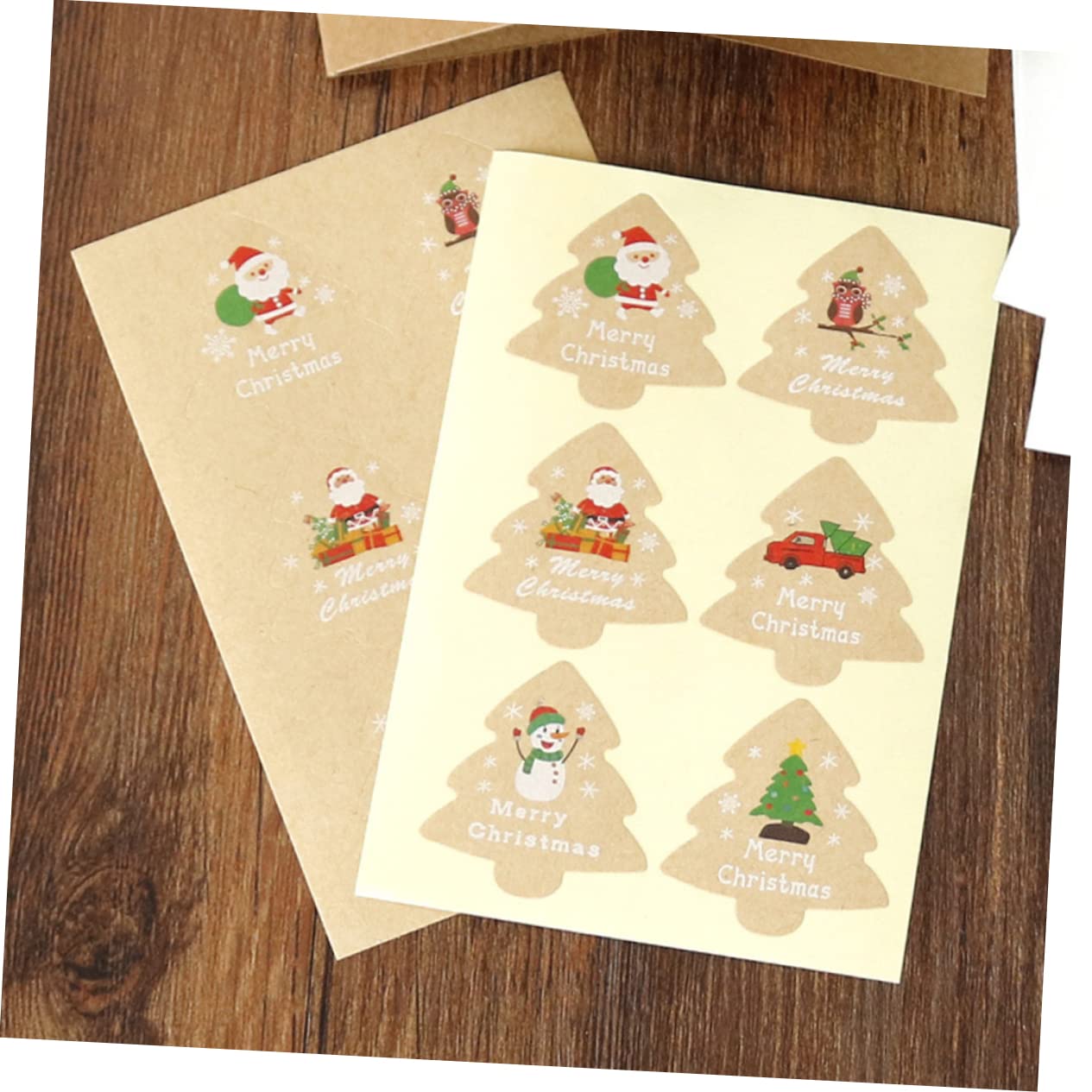 Tofficu 120sätze Merry Christmas Grußkarten Teile Mit Umschlägen Karten Und Aufklebern Hochwertige Weihnachtskarten Für Familie Und Freunde Festliche Einladungskarten Für