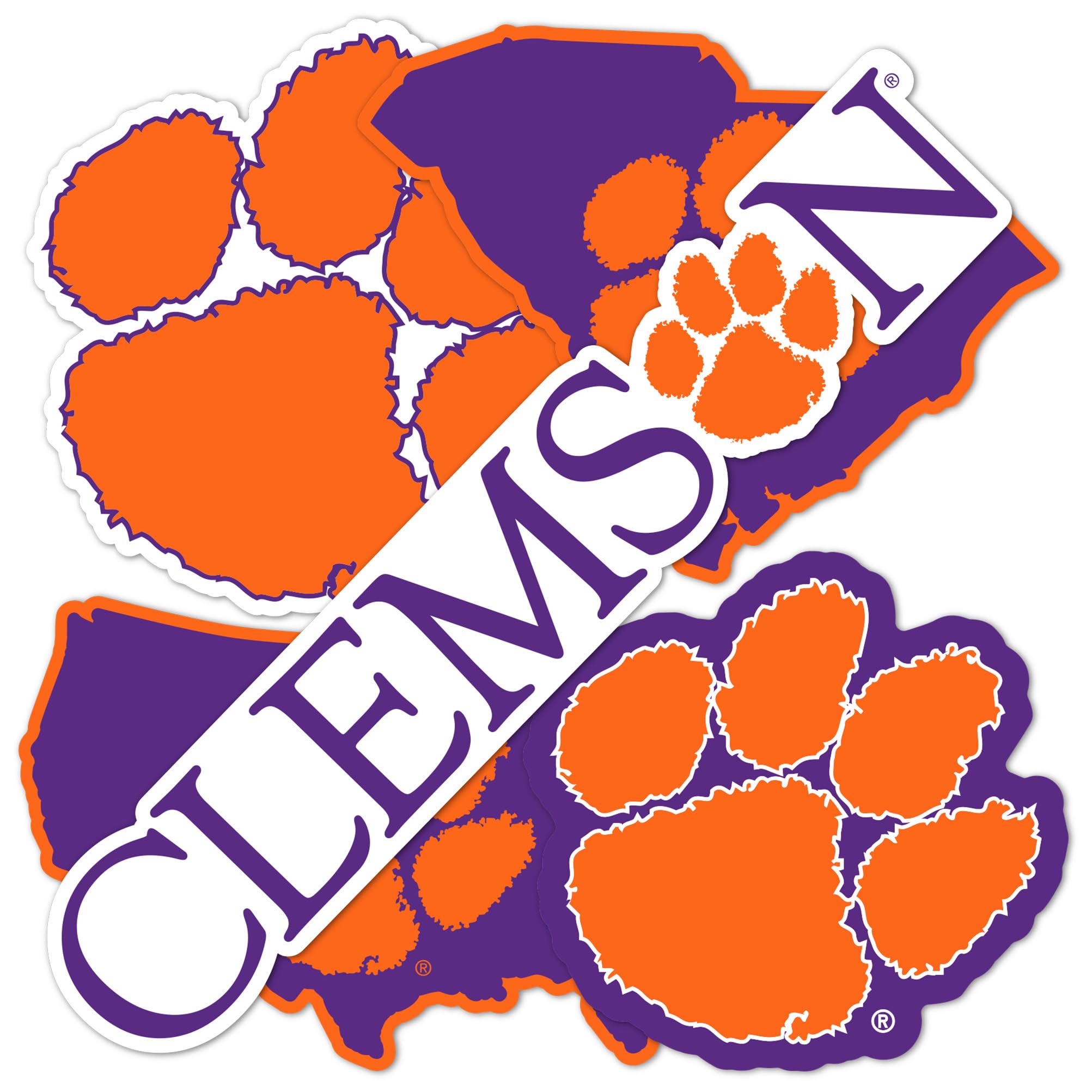 Amazon.com: Desert Cactus Clemson University Sticker Tigers Stickers ...