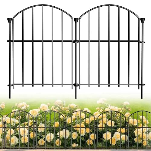 No Dig Garden Fence Panels, Dog Fence Outdoor for Yard,