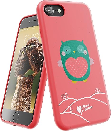 Amazon Planet Buddies Iphone 6 6s 7 8 Se2 ケース かわいい フクロウ キャラクター カラフル おもしろ デザイン キッズ 子供 エコフレンドリー スマホカバー ピンク 家電 カメラ オンライン通販