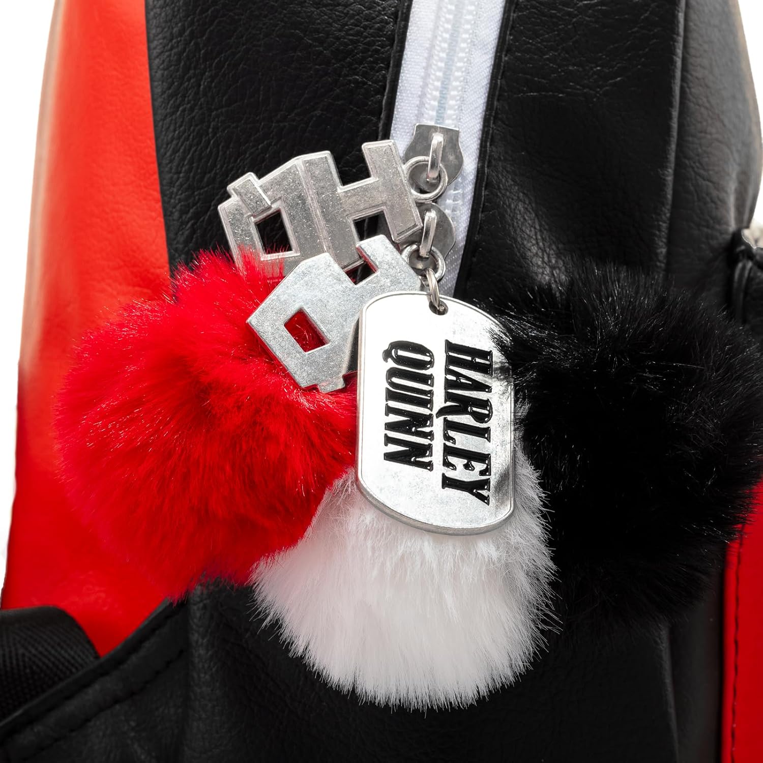SUICIDE SQUAD Harley Quinn (Live Fast Die Clown) Fashion Backpack - Luxury Faux Leather, Unique Lining, Matching Zipper Accessory, Inner & Outer Pockets, Bold & Edgy, A Fun Pick for Harley Quinn Fans