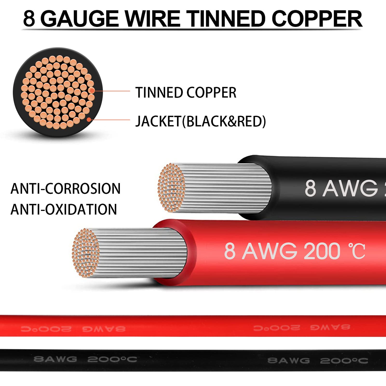 Trolling Motor Battery Cable Extension Kit,10ft Marine