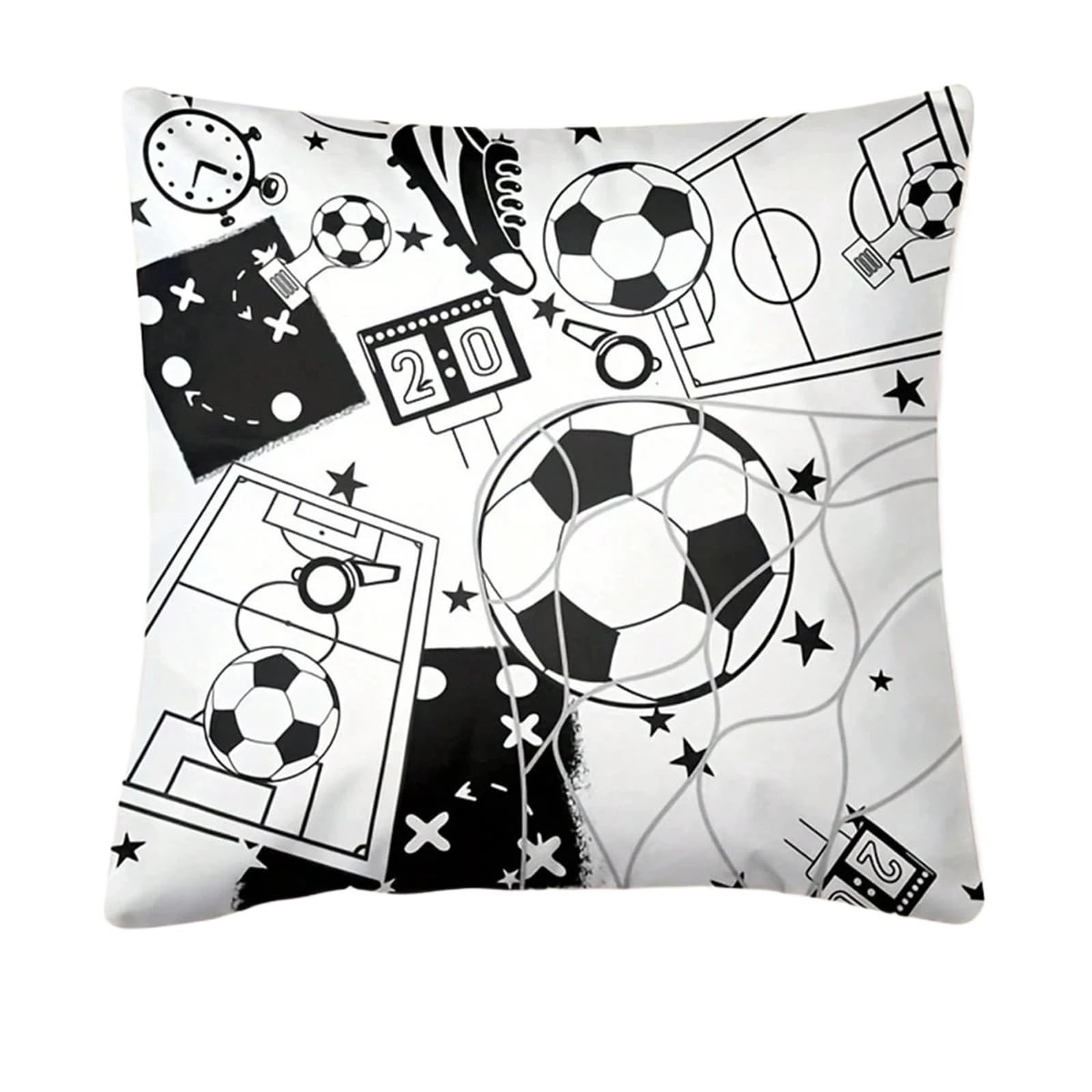 GIYXHU Football Theme Throw Pillow, Soft Polyester Cushion, Zippered & Machine Washable, Home Office Decor for Sofa(Color2)