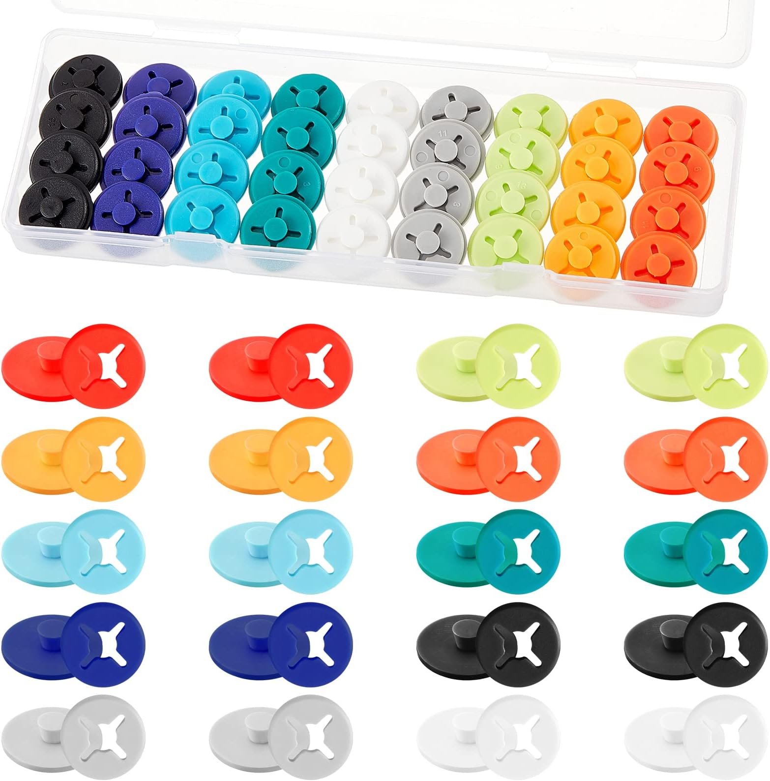 Juexica Running Bib Clips Race Number Buckle Fixing System Triathlon Race Bib Holder Marathon Fastener Holder for Field Event