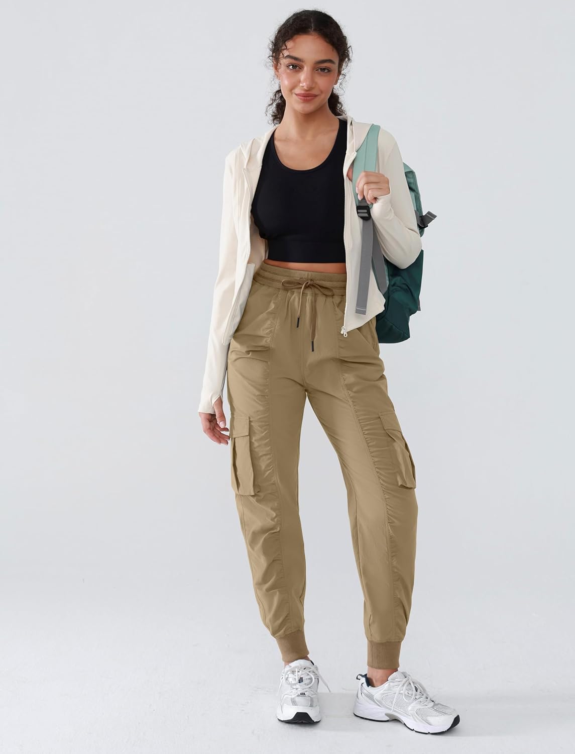 Lightweight Workout Joggers for Women 30" High Waisted Outdoor Running Casual Track Pants with Pockets - Image 3