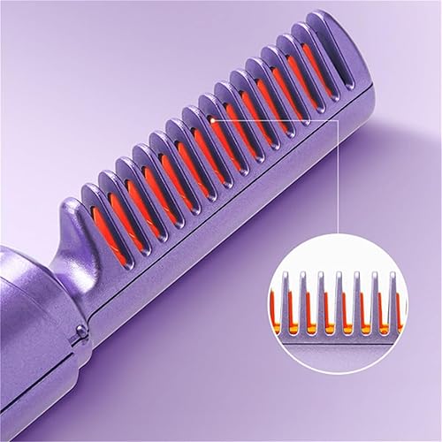 Miniatura 4 de ABKD Mini plancha de pelo recargable, recargable por USB, portátil, mini plancha plana inalámbrica, para cabello corto y largo, alisador de pelo
