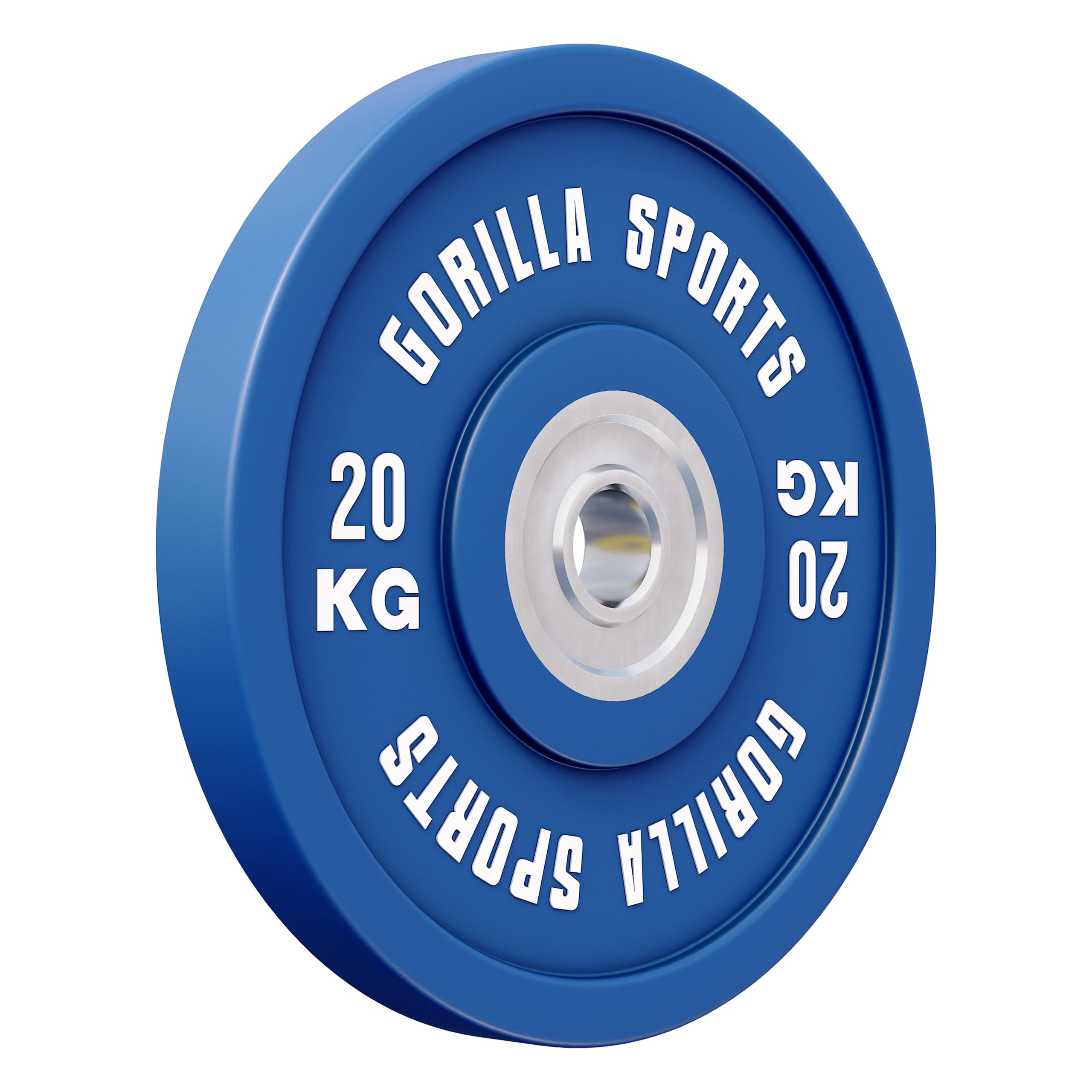 GORILLA SPORTS® Bumper Plates - 2" Olympic, 5kg, 10kg, 15kg, 20kg, 25kg, Rubber Coated Iron Core, Colour Coded - Weight Lifting Discs, Barbell Weights, Strength Training, Fitness, Gym