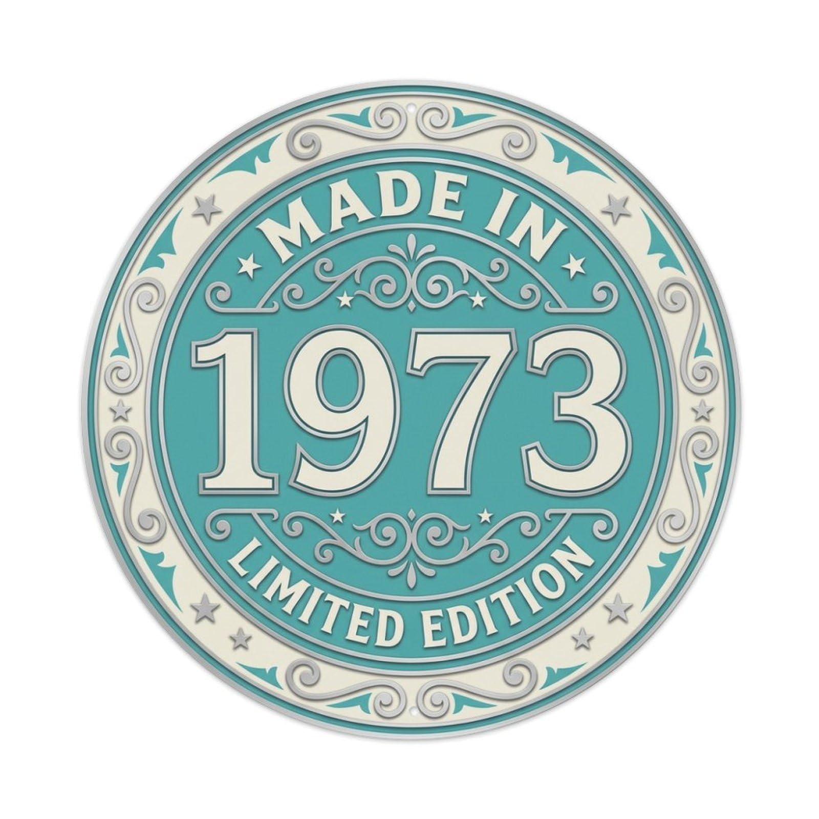 Made In 1973 Limited Edition Metal Tin Sign
