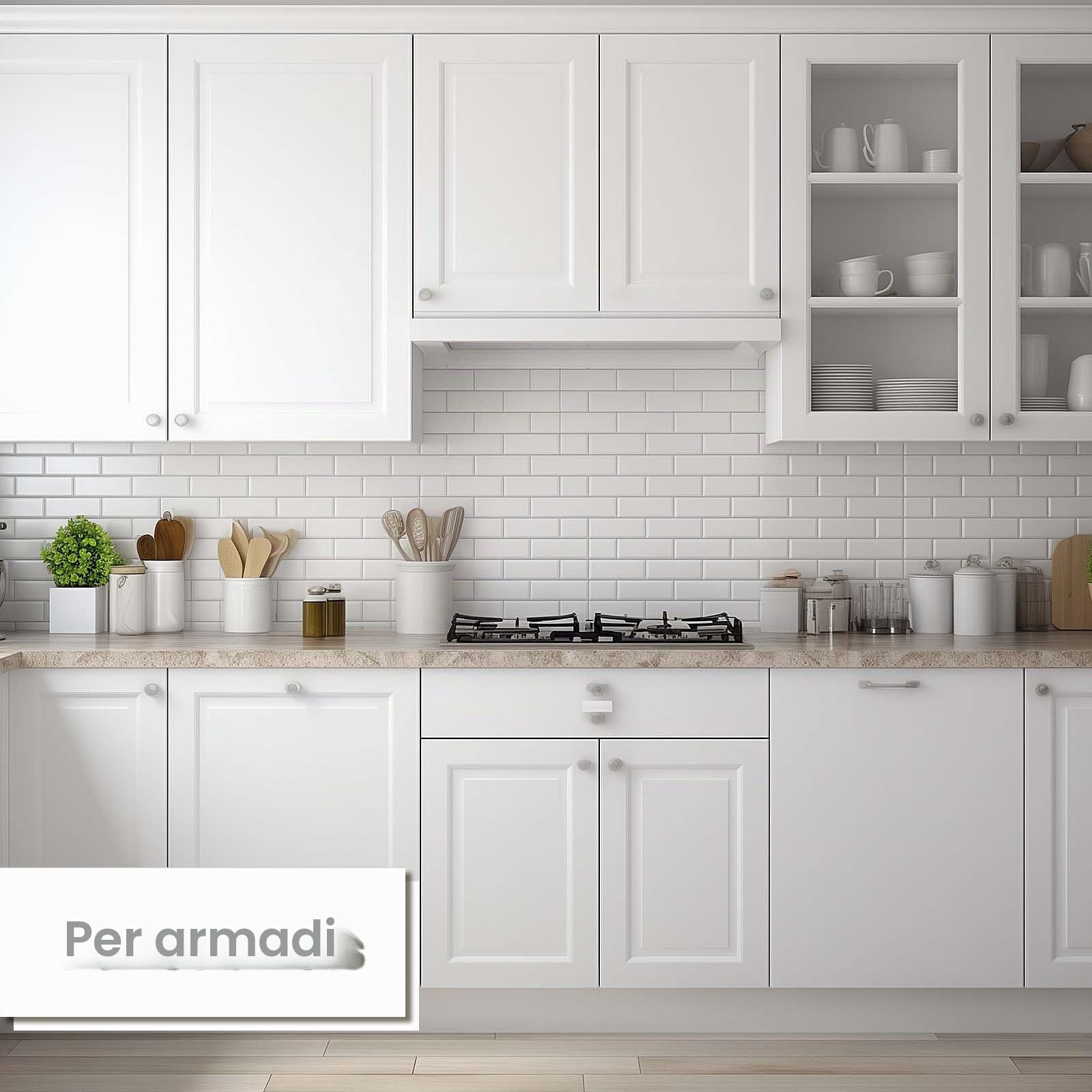 Diboniur Carta Adesiva per Mobili, Bianco Opaco 40x300cm, Pellicola Adesiva Rotolo Adesivo Impermeabile Decorativa PVC per Mobili Cucina Armadio