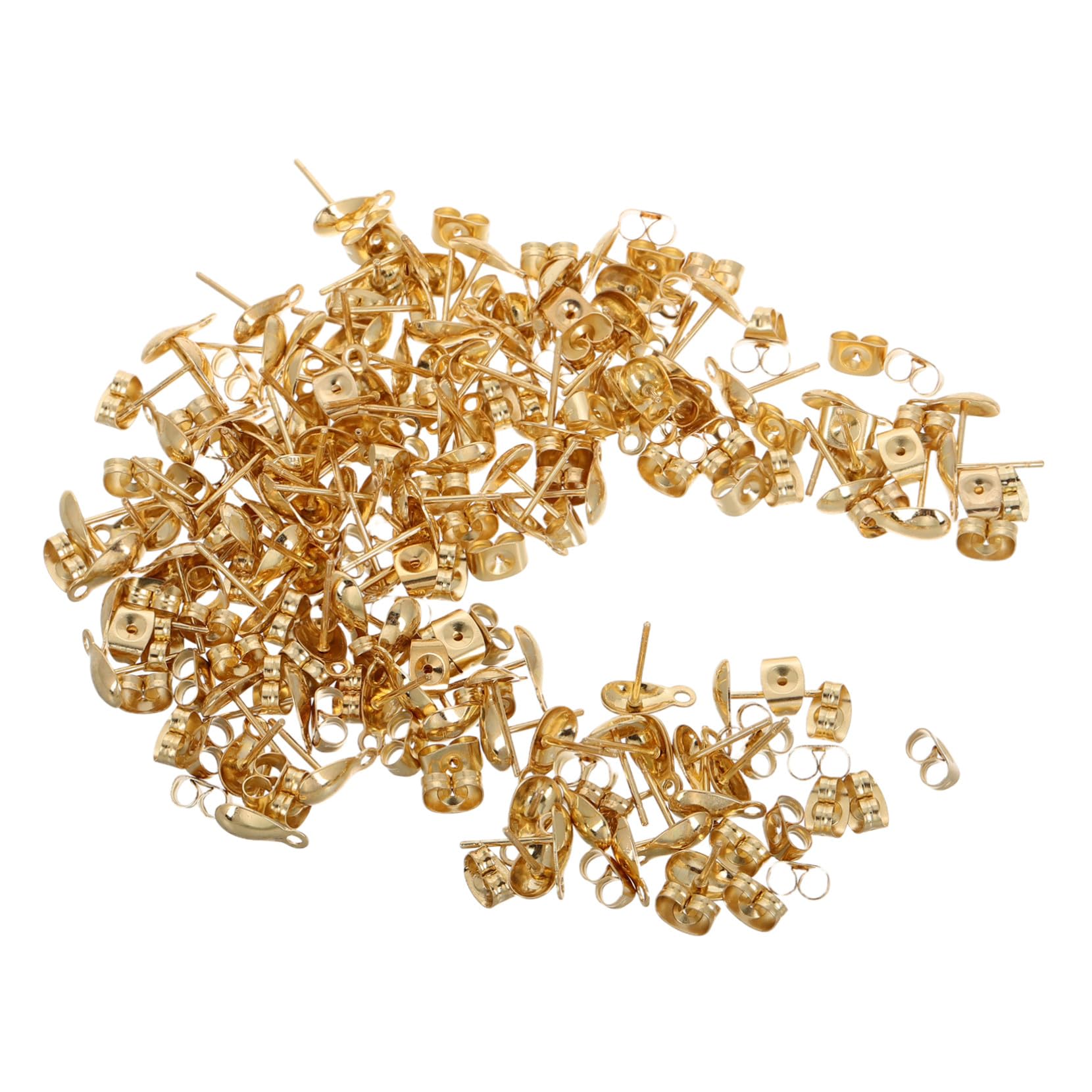 Boucles Oreilles Acier Inoxydable créoles dorées avec fermoirs légers et confortables
