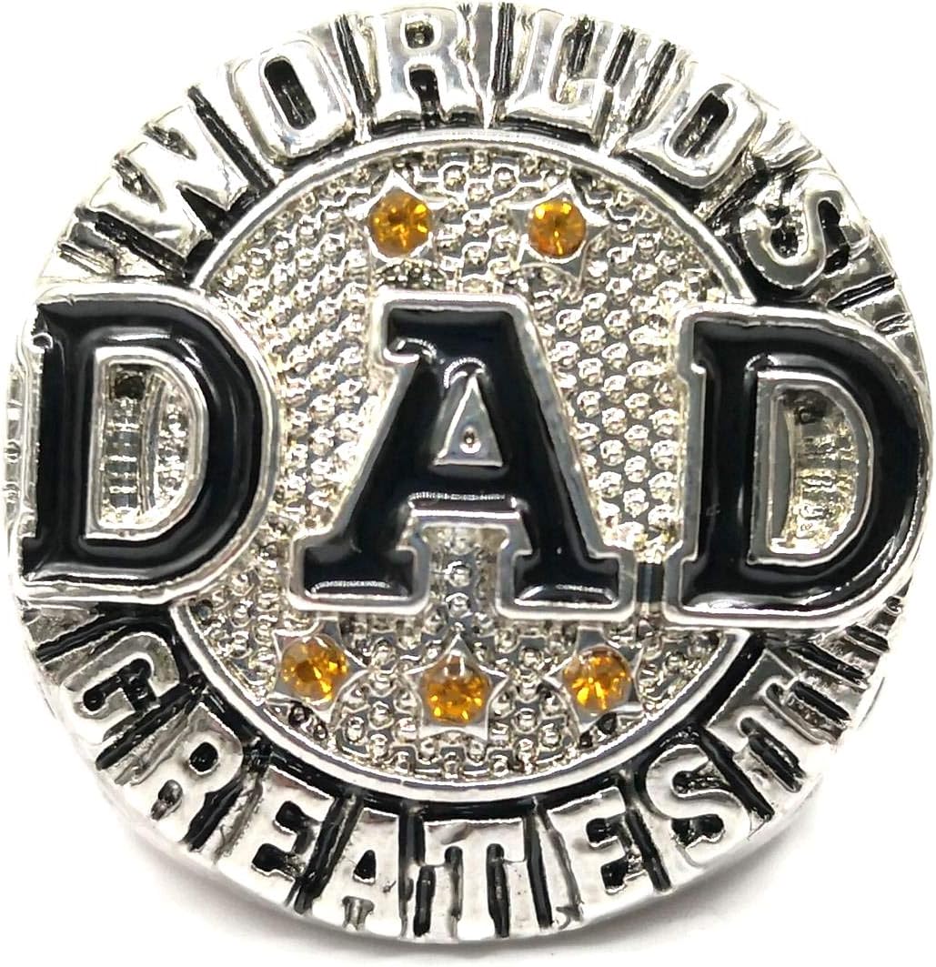 Customiz Worlds Greatest DAD My #1 HERO Endless Love Ring Fathers Day Birthday Xmas Gift