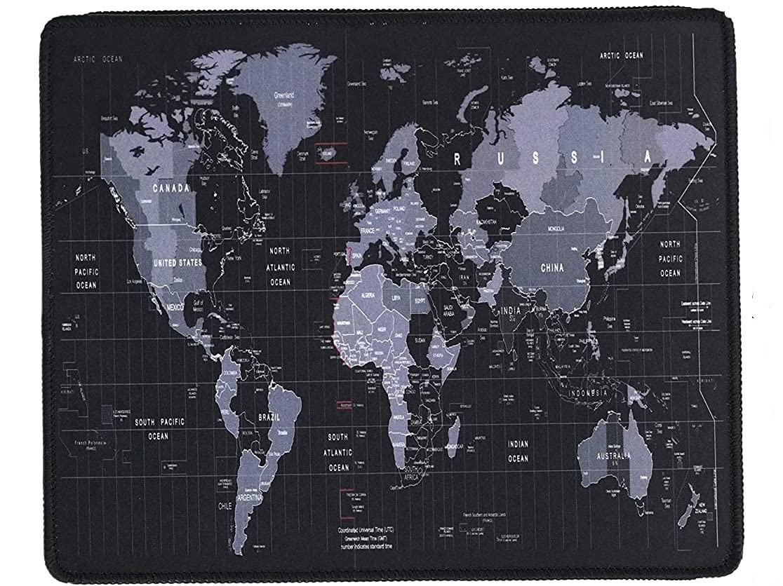 Mouse Map Pad with Nonslip Water Resistant Rubber Base Thick, Foldable Mat for Desktop, Laptop, Keyboard, & Smooth Operating Experience 25cm x 21cm(S)