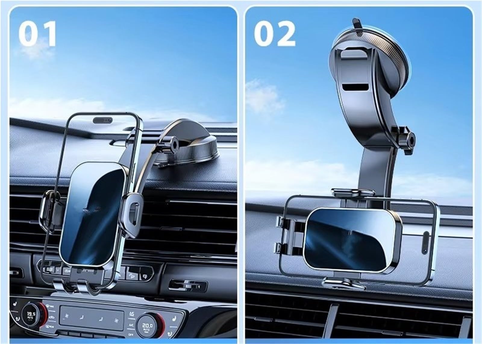 Per Huawei QOOVI Supporto Telefono Auto Supporto Cruscotto Universale Cellule GPS Supporto Presa D'aria Culla Accessori Porta Cellulare Auto