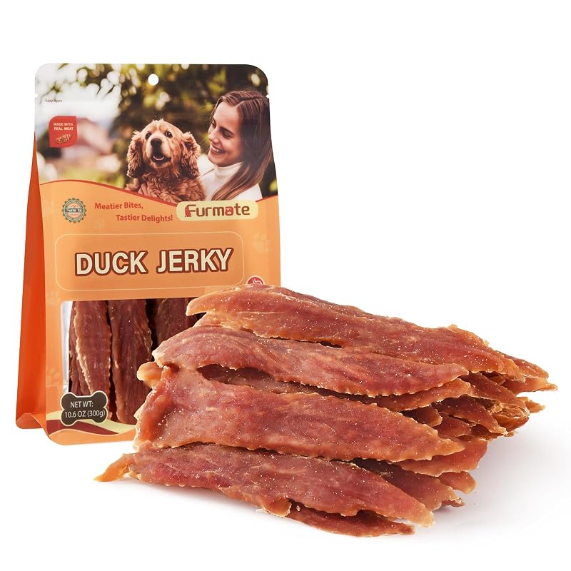 Petisco de Carne Seca de Pato para Cães Furmate, Tiras sem Rawhide, 297 g