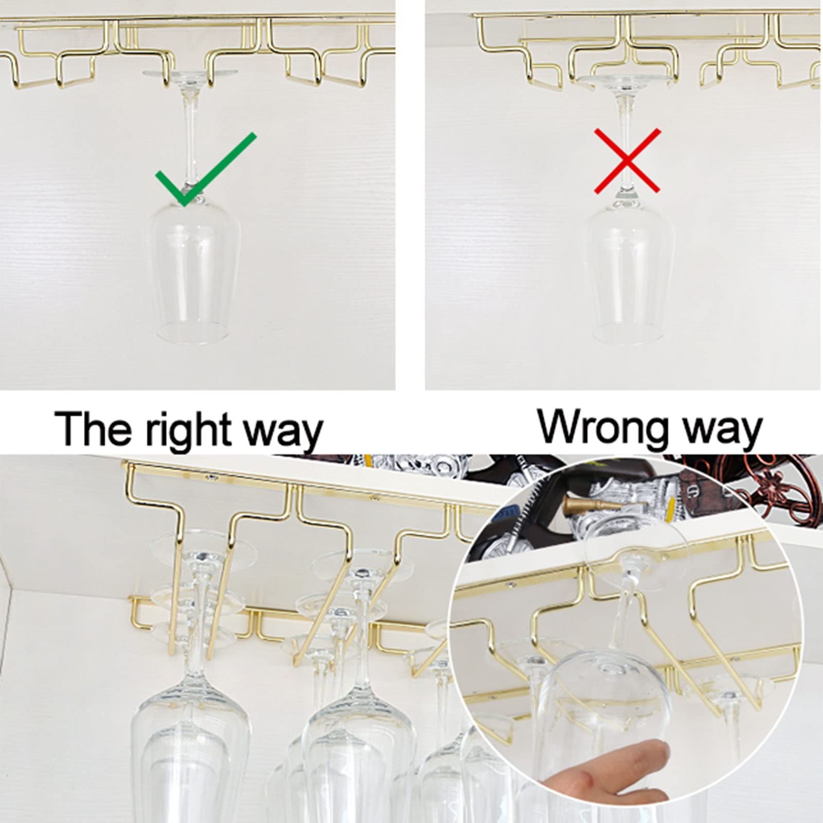 WORDFUN Wijnglasrek onder plank zwart 7 rijen, 8 rijen, metalen ijzeren bekers Stemware Rack Houder, hangend wijnglasrek voor kast, geschikt voor maximaal 6-24 glazen WORDFUN Wijnglasrek onder plank zwart 7 rijen, 8 rijen, metalen ijzeren bekers Stemware Rack Houder, hangend wijnglasrek voor kast, geschikt voor maximaal 6-24 glazen