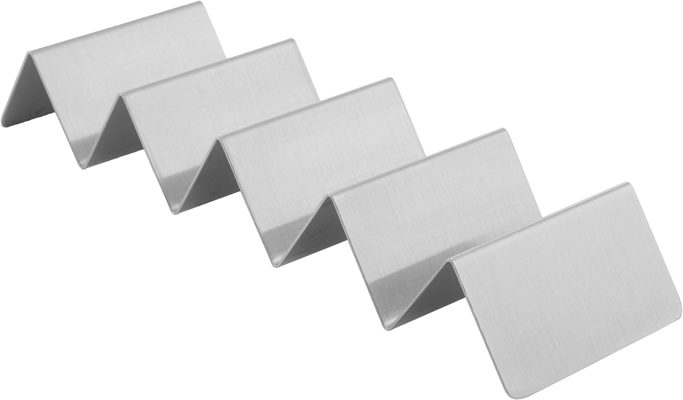 American Metalcraft MTSH5 Stainless Steel Mini Taco Holder, 4-5 Compartments, 6.95" x 2", Silver