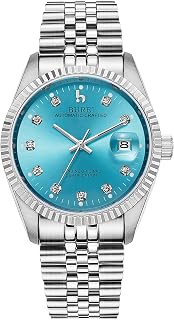 38mm Automatik Uhr Herren Luxus Diamant Armbanduhr für Männer Mit Saphirglas Datumskalender