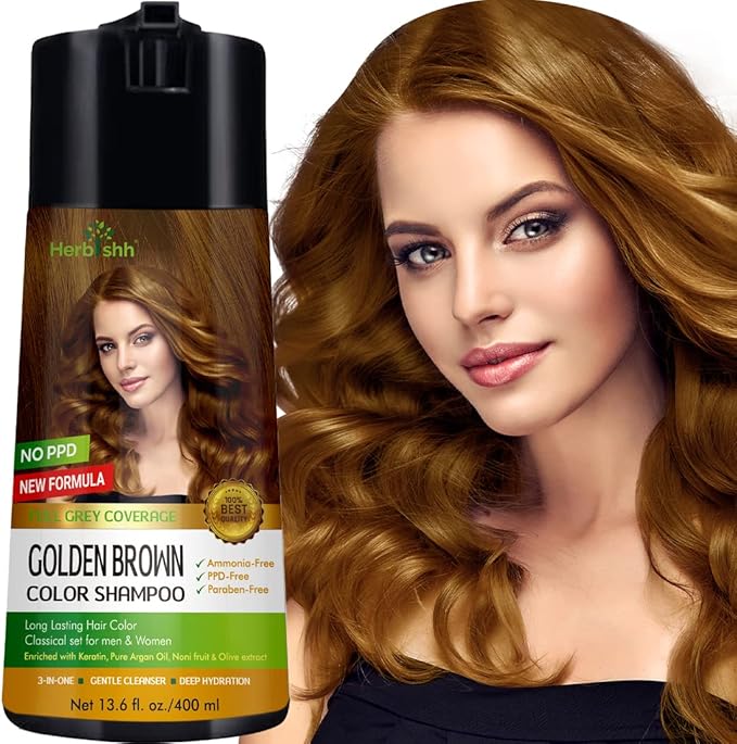 Herbishh Hair Color Shampoo for Gray Hair Enriched Color Shampoo Hair