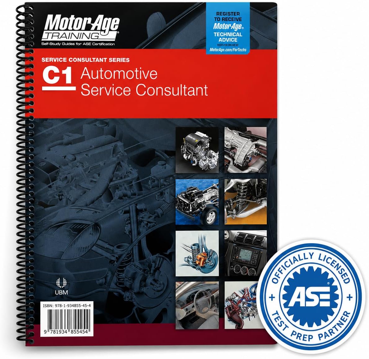 C1 Practice Test and Study Guide By Motor Age Staff Service Consultant ASE (Motor Age Training) [Paperback]