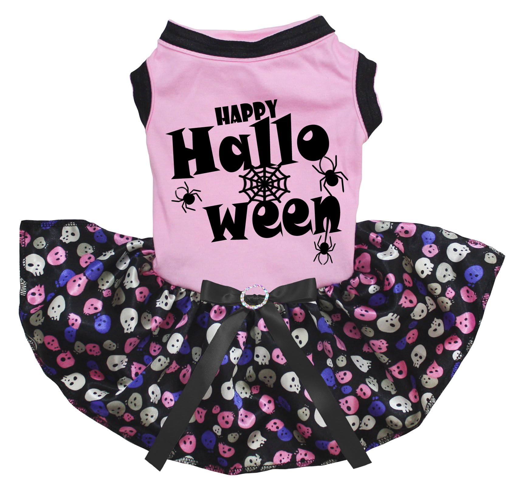 Robe pour chien Halloween rose taille S vêtement confortable facile à enfiler