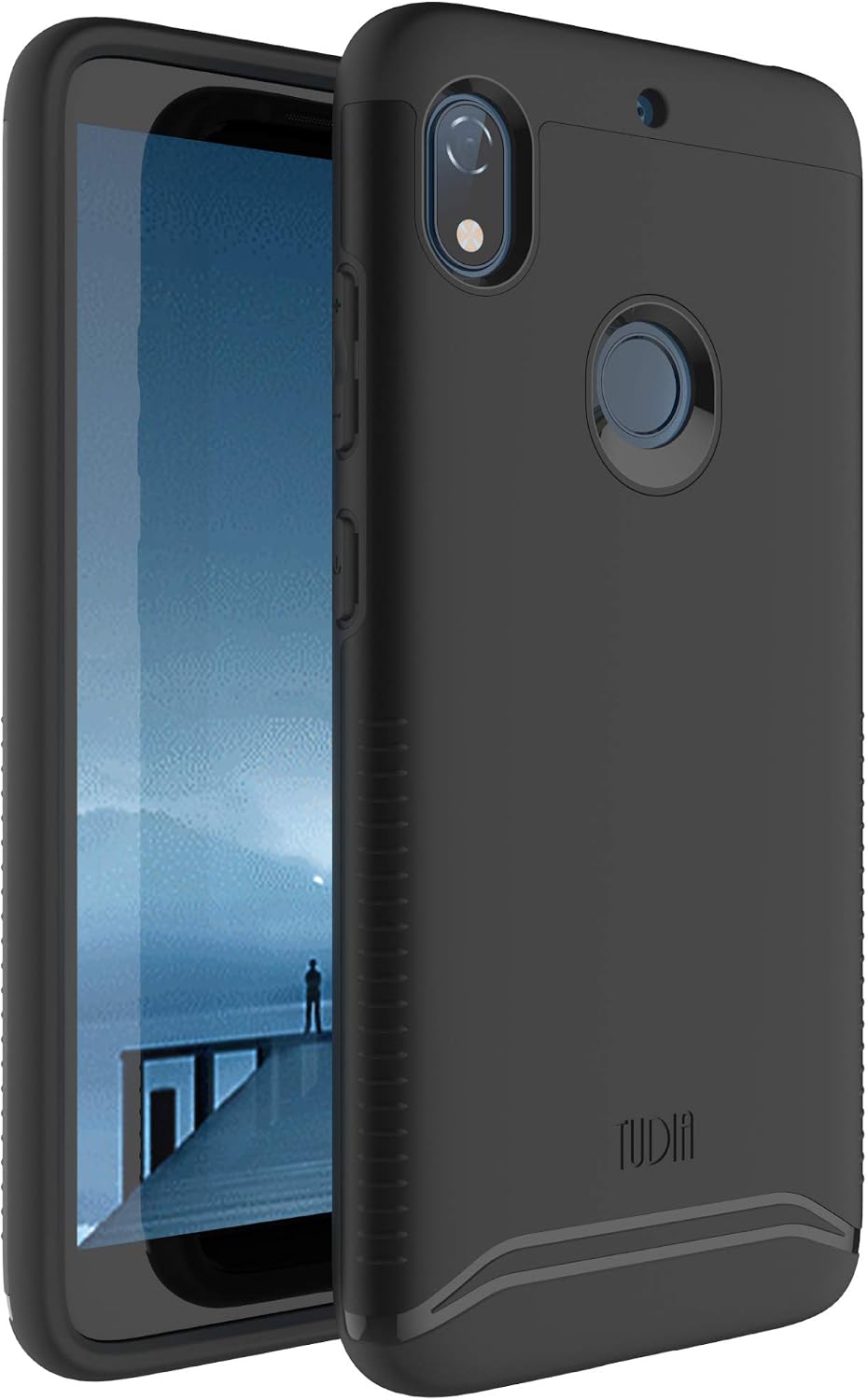 TUDIA Merge Designed for Visible Hot Pepper Ghost Case, Dual Layer Phone Cover Case for Hot Pepper Ghost (Matte Black)