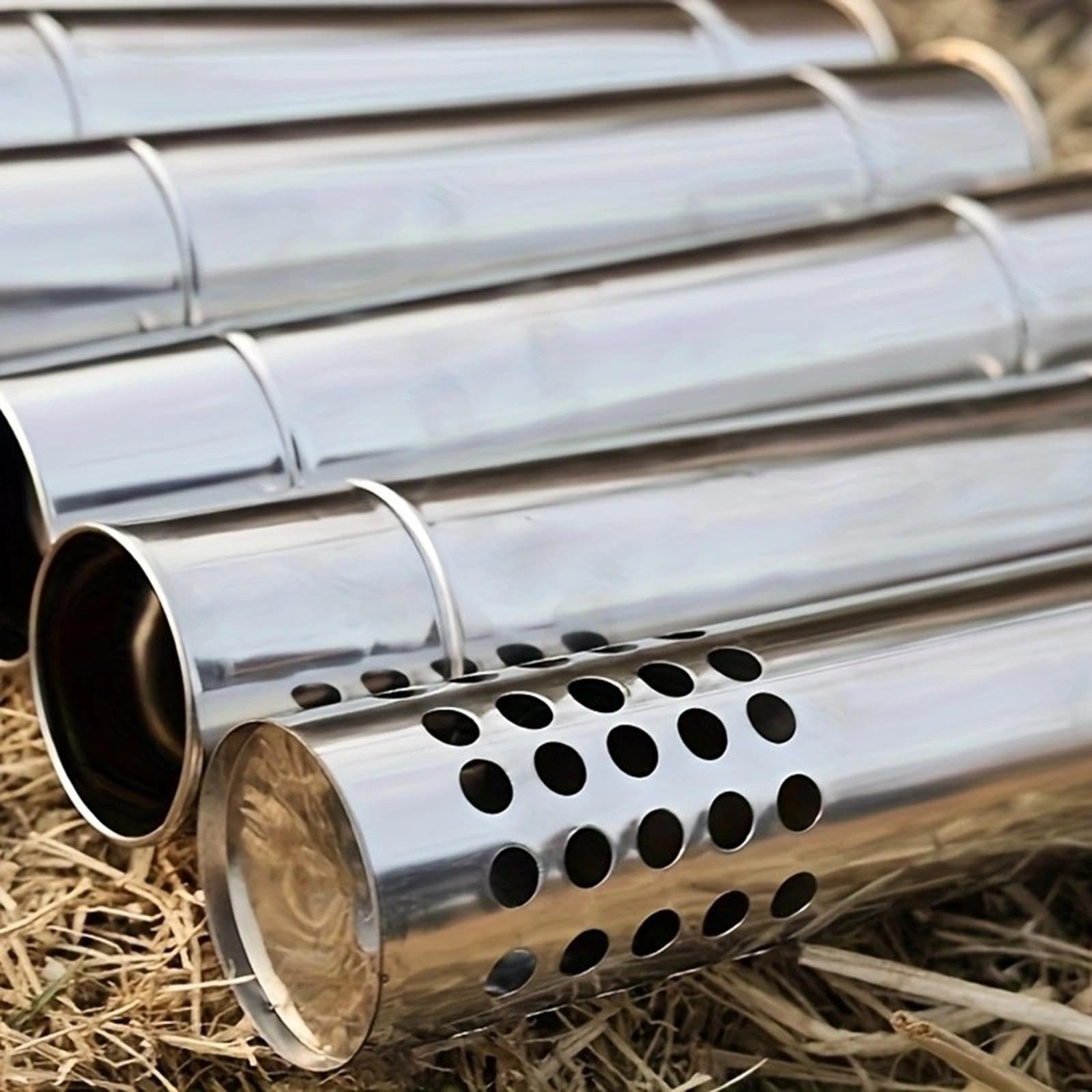 MERIGLARE 6 Tubos de para Estufa, Chimenea Recta Y Gruesa, Ideales para Estufas de Leña Y Tiendas de Campaña.