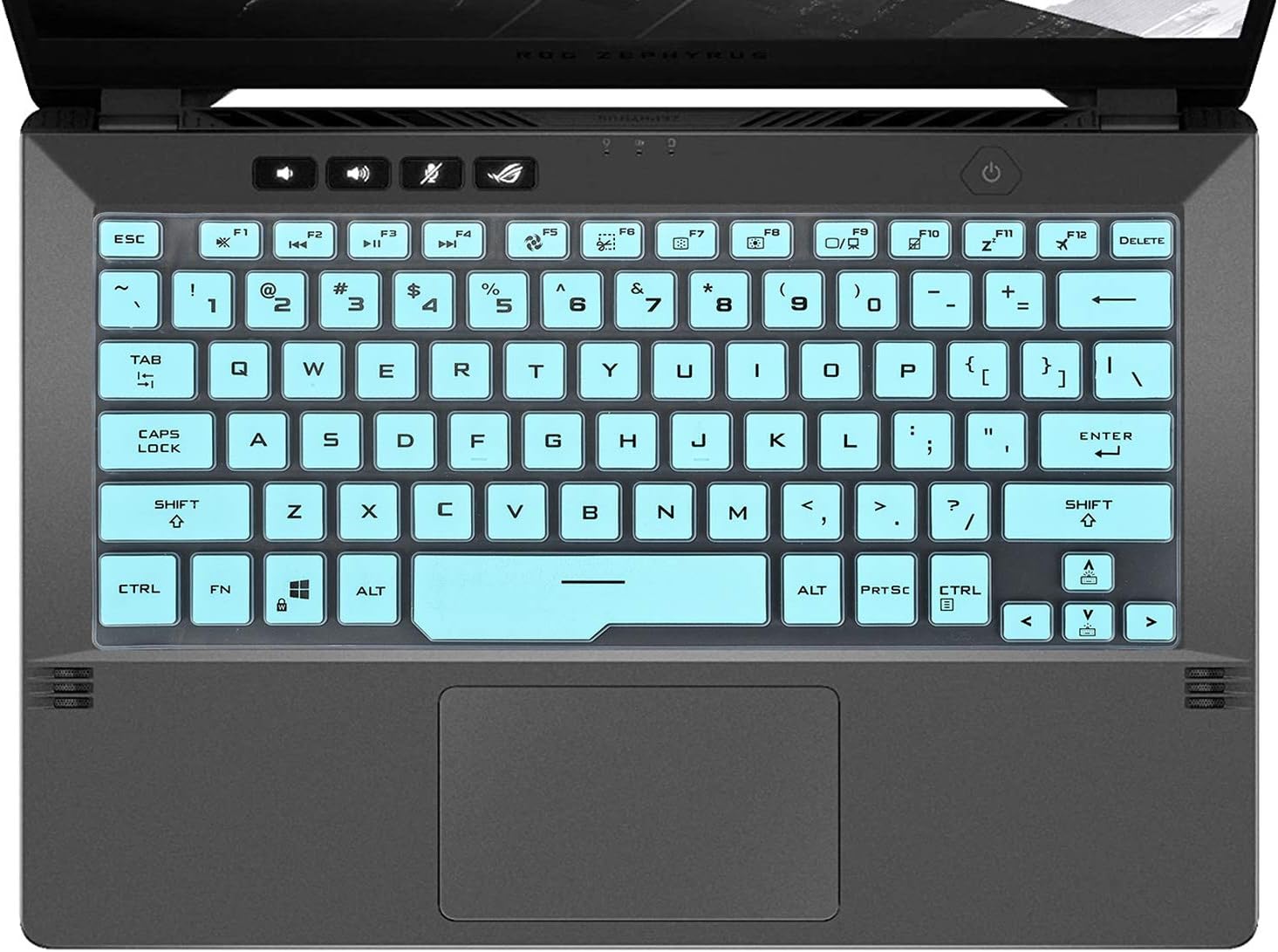 Keyboard Cover for 2019 2020 New 14" ASUS ROG Zephyrus G14 Gaming Laptop Keyboard Skin, 14" ASUS ROG Zephyrus G14 GA401 GA401IH GA401II GA401IU GA401IV Keyboard Protector, Mint Green