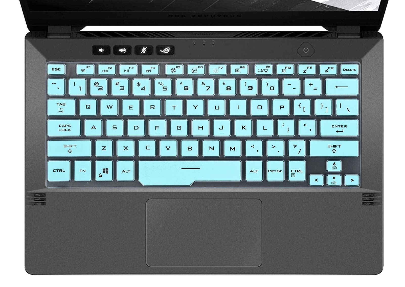 Keyboard Cover for 2019 2020 New 14" ASUS ROG Zephyrus G14 Gaming Laptop Keyboard Skin, 14" ASUS ROG Zephyrus G14 GA401 GA401IH GA401II GA401IU GA401IV Keyboard Protector, Mint Green