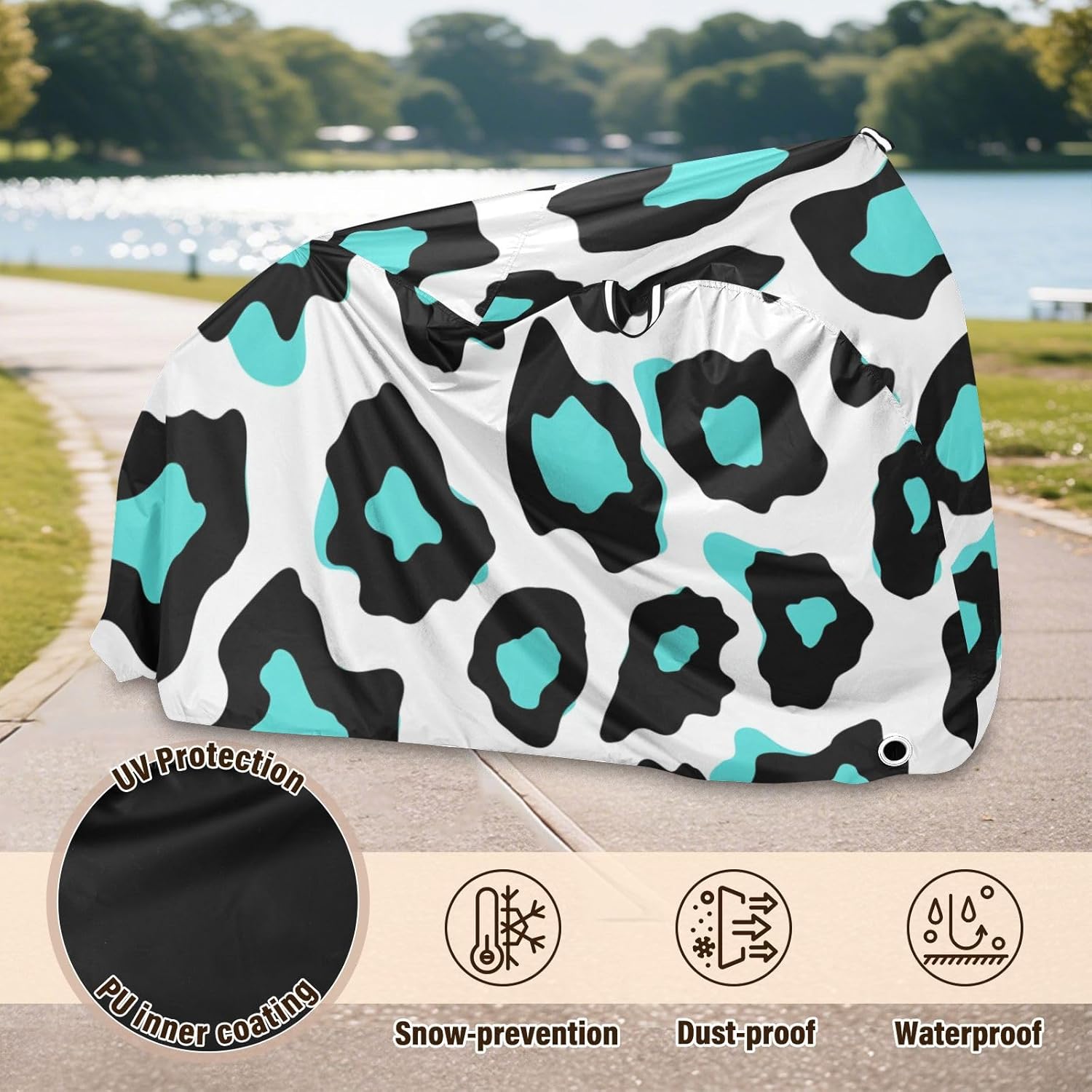 Vleopard Spots Cover for Bike Waterproof Mountain Bike Cover Bikes Storage