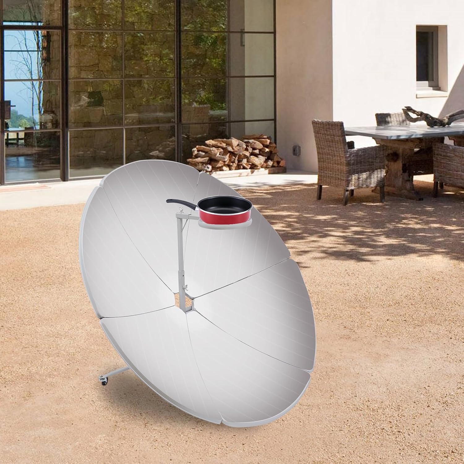 1800W Parabolic Solar Cooker High Efficiency Sun Oven 700-1000°C Outdoor Camping