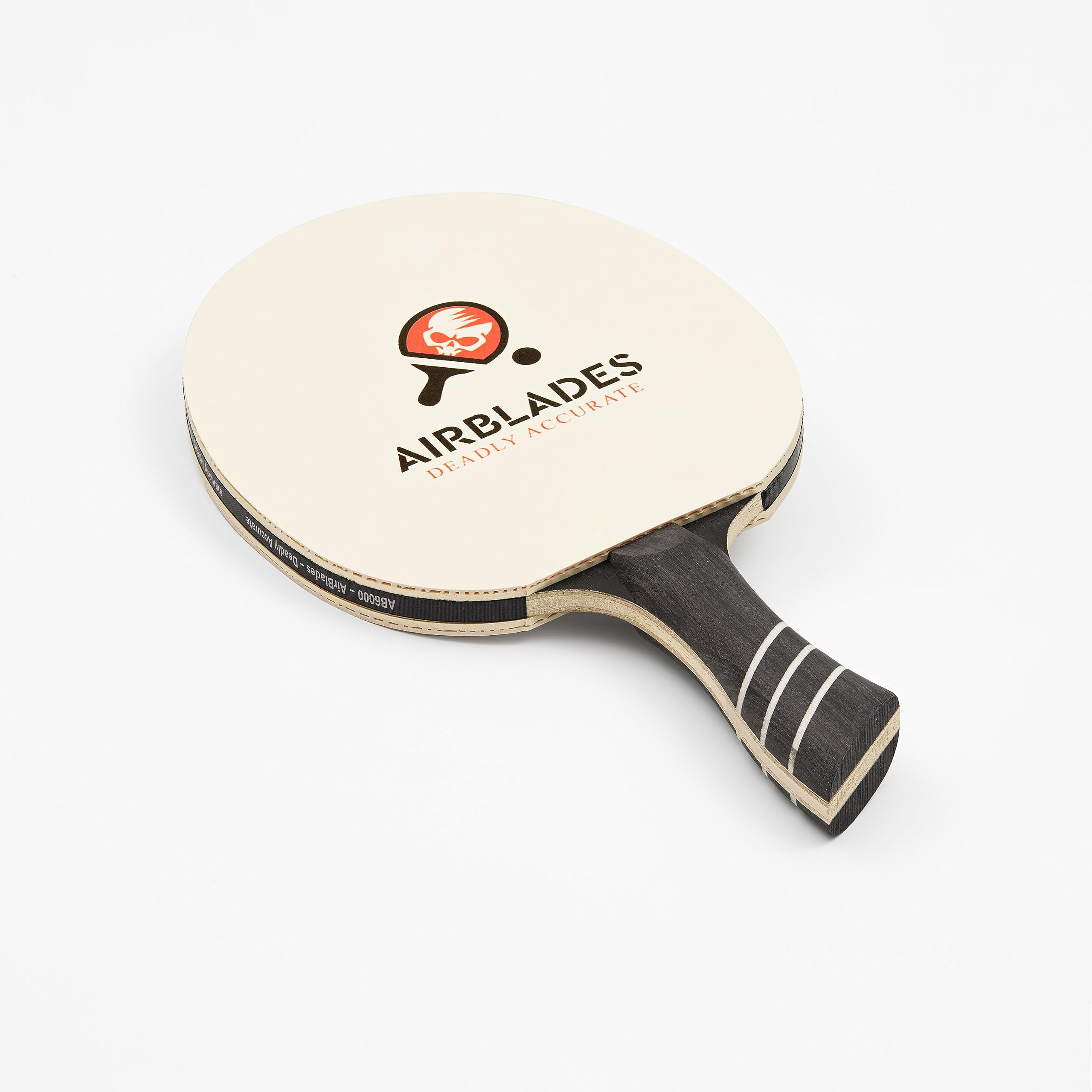 Pala de ping pong profesional con funda de transporte rígida, raqueta de tenis de mesa profesional, pala de tenis de mesa con mango ergonómico, 5 cuchillas de madera con goma y esponja de primera