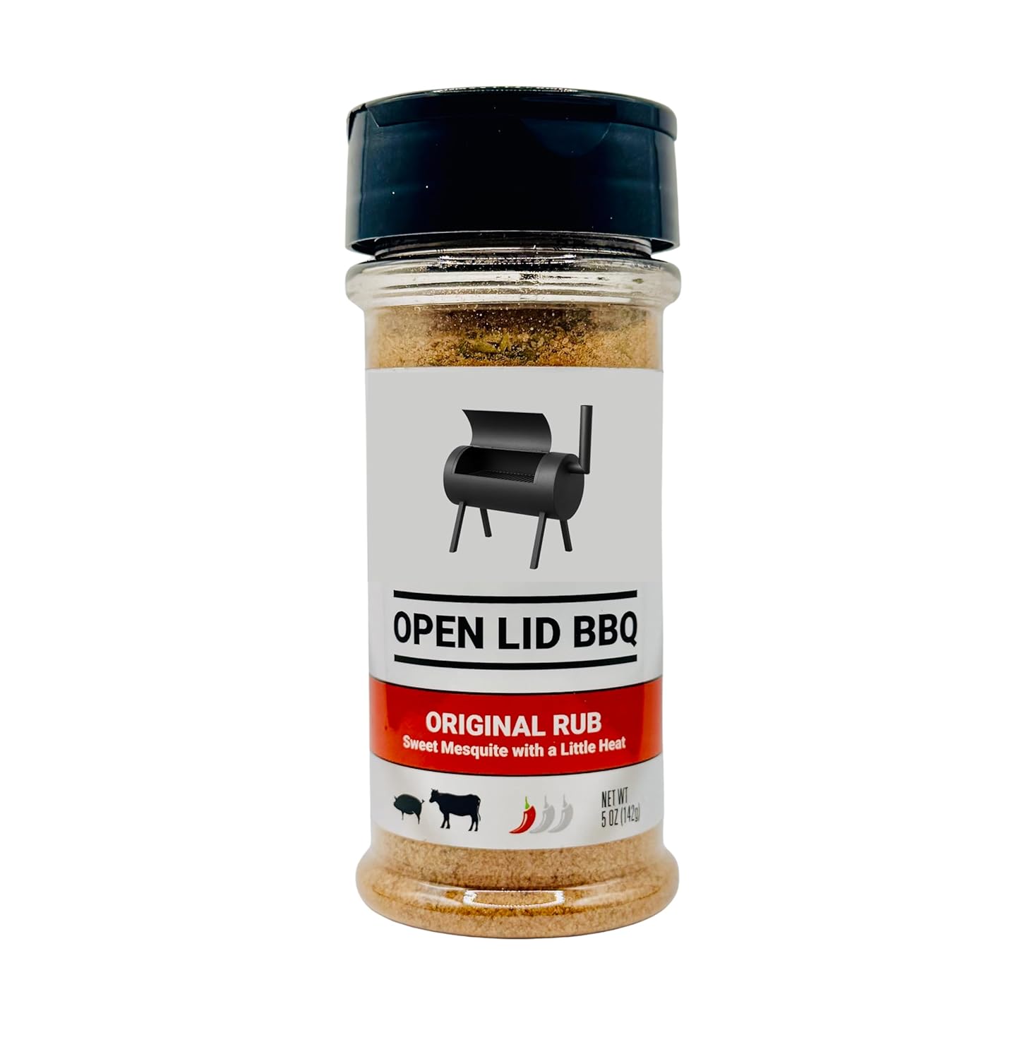 Open Lid BBQ | Original Rub | Beef, Pork, Vegetables | 5.0 Ounces