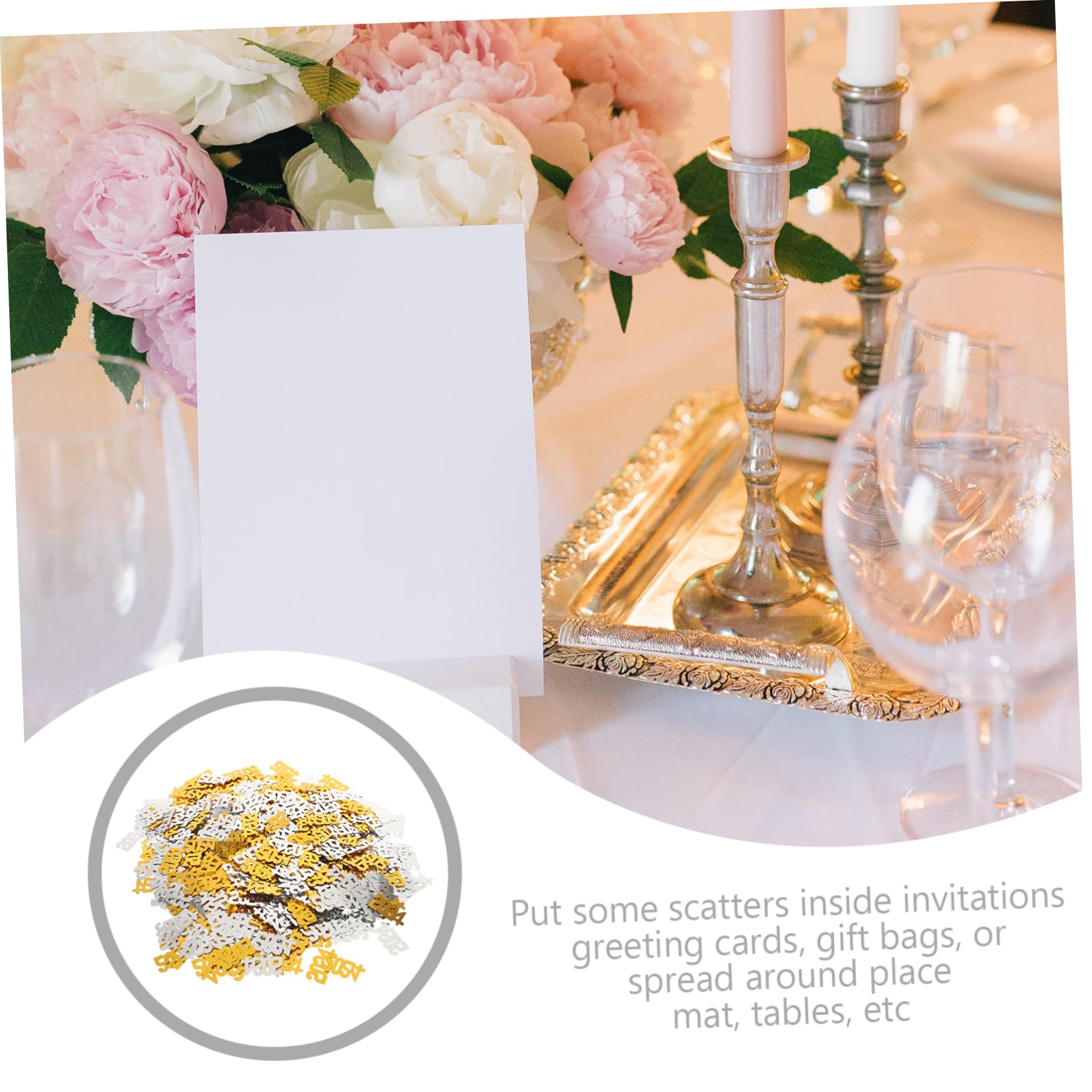 Uonlytech 4pezzi Decorazioni Per Feste Capodanno Confetti Oro e Argento Per e Pacchi Per Scenografie e Divertimento