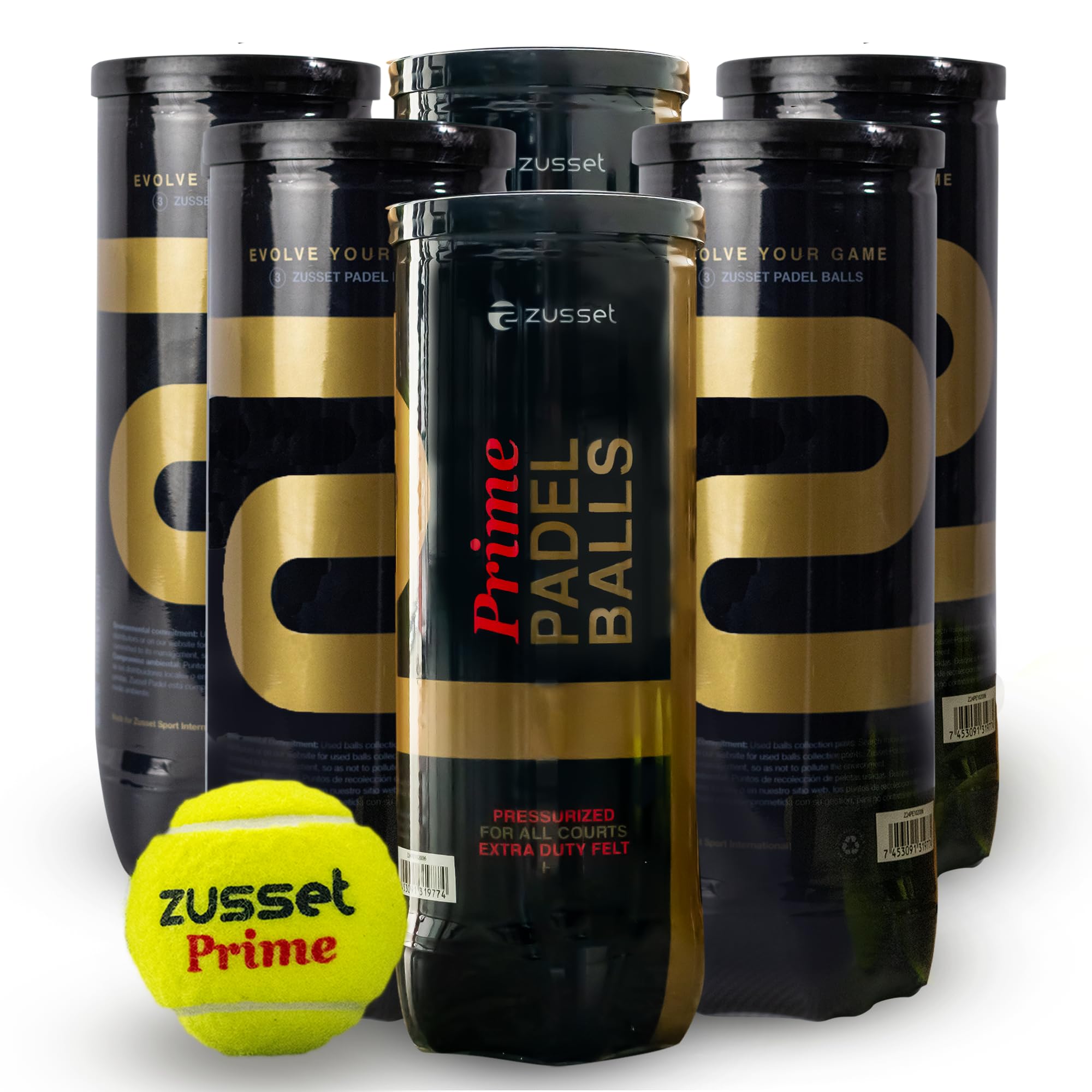 Padel Balls Prime High-Pressure Tournament Padel Ball (1,3,6,40Pack)