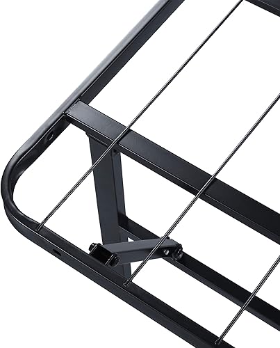 Miniatura 6 de PrimaSleep Marco de cama plegable de metal resistente de 14 pulgadas, almacenamiento debajo de la camamarco de cama cómodo, sin ruido, negroKing