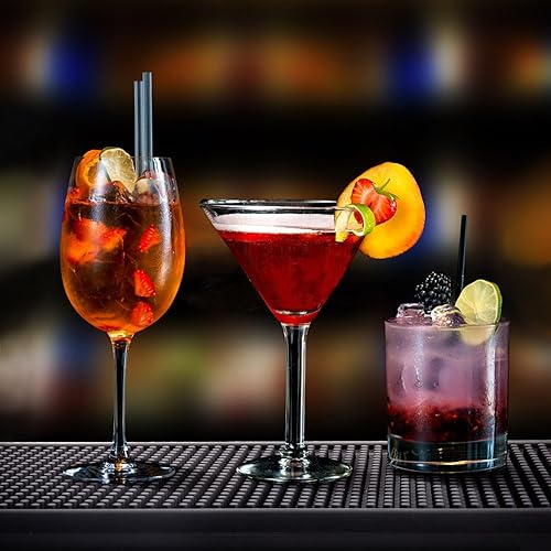 Miniatura 4 de Facmogu Tapete de goma de 18 x 12 pulgadas, color negro, resistente, de PVC, secado de platos húmedos, antideslizante, resistente al calor, para