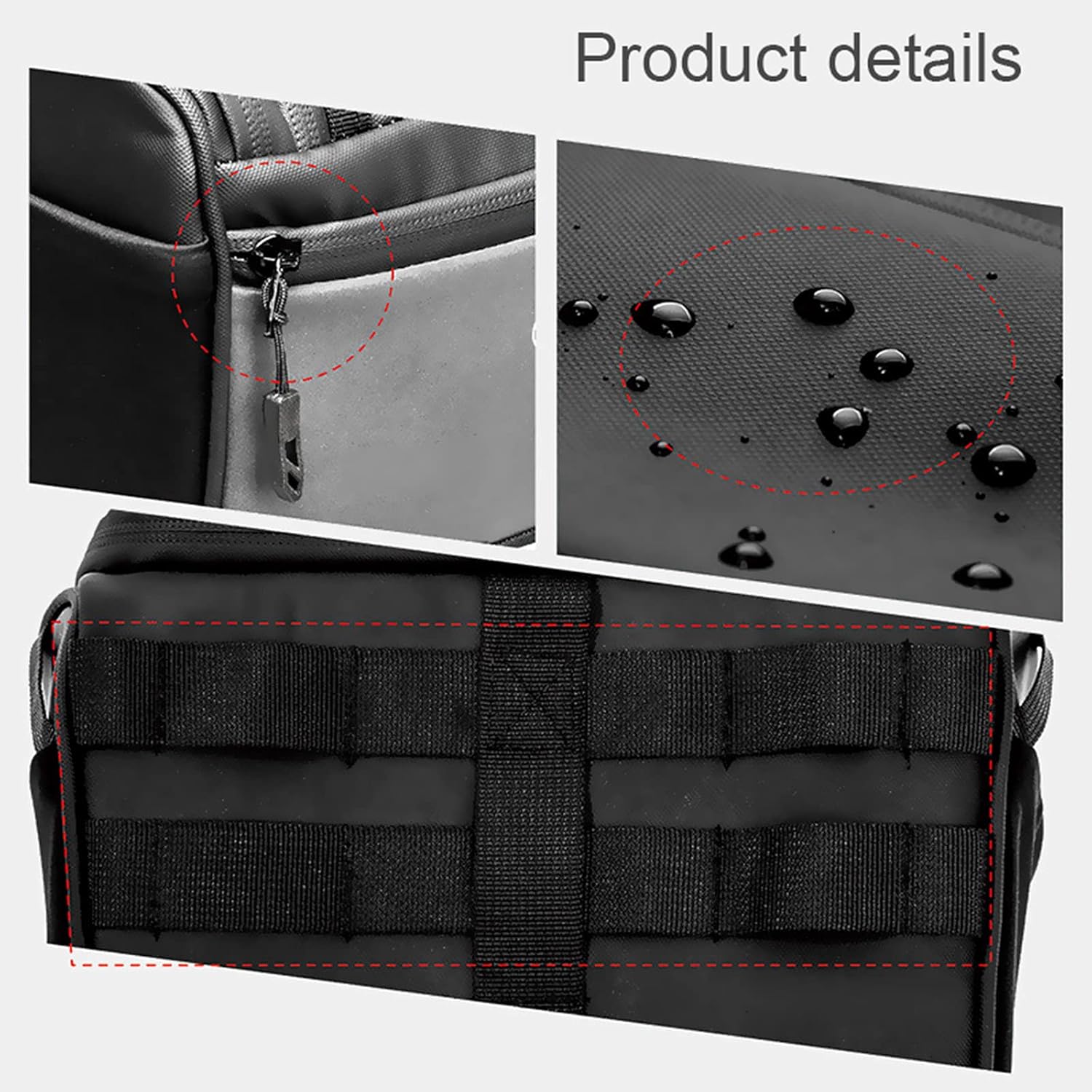 Bike Handlebar Bag - Transparent Waterproof Touch Screen Mobile Phone Bag, Large Reflective Bicycle Handlebar Bags Water-Resistant Storage Basket Bag Pannier, Bike Pouch for Cycling Outdoor 3.5L,