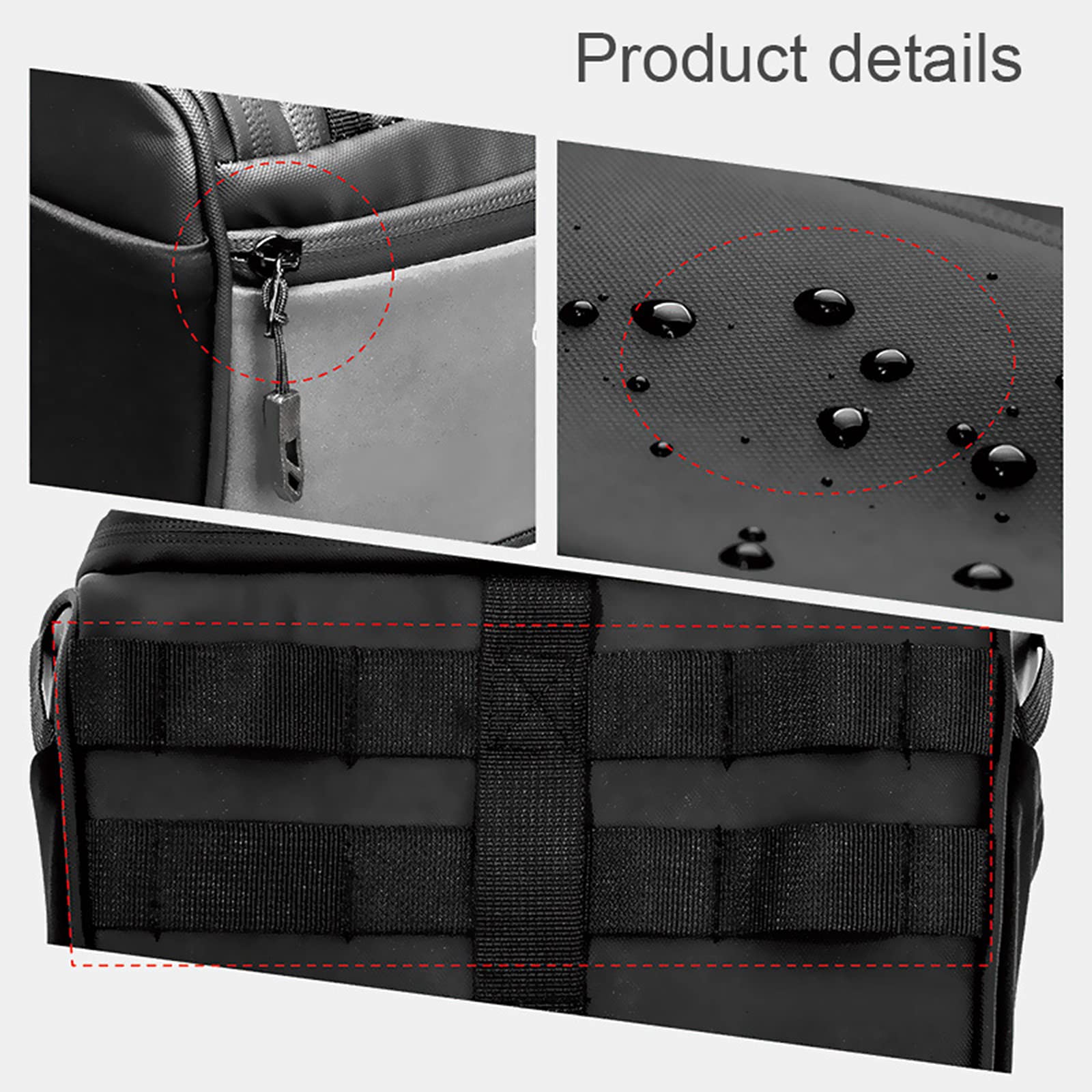 Sacoche de Guidon Vélo 3.5L Sac de Panier de Vélo Étanche avec Écran Tactile Sac Avant de Vélo de vélo réfléchissant, avec Bandoulière Sac de Rangement pour Velo Route, Velo Electrique,Multicoloured